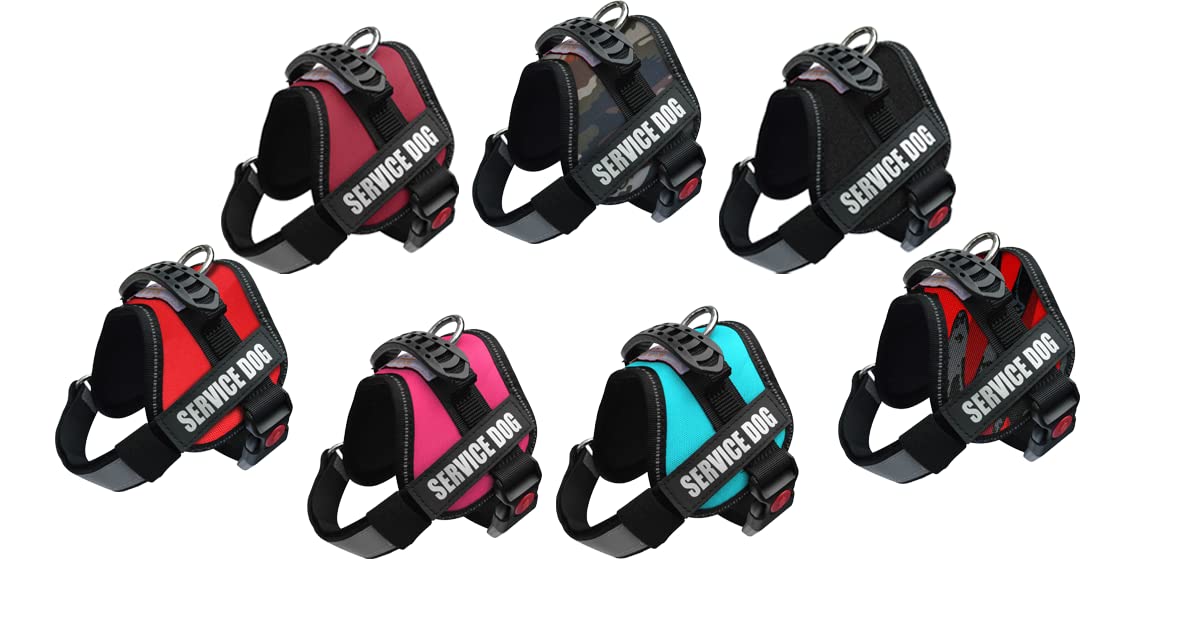 Albcorp Service Dog Vest Harness - Reflective - Woven Polyester  Nylon, Comfy Mesh Padding, Extra Small, Pink