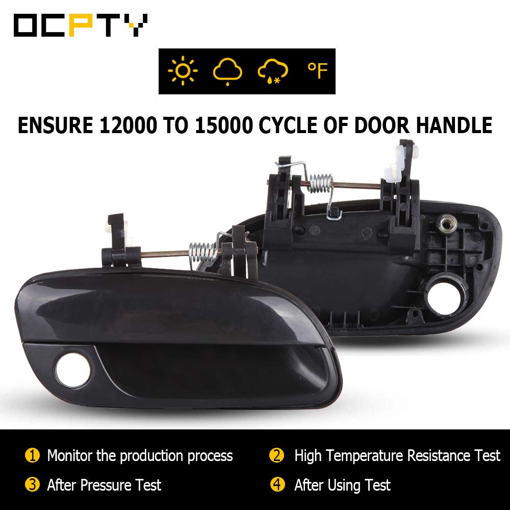 Ocpty Door Handle Exterior Front Passenger Right Side Replacement Fit 2001-2005 For Hyundai Elantra Outside Door Handle Black