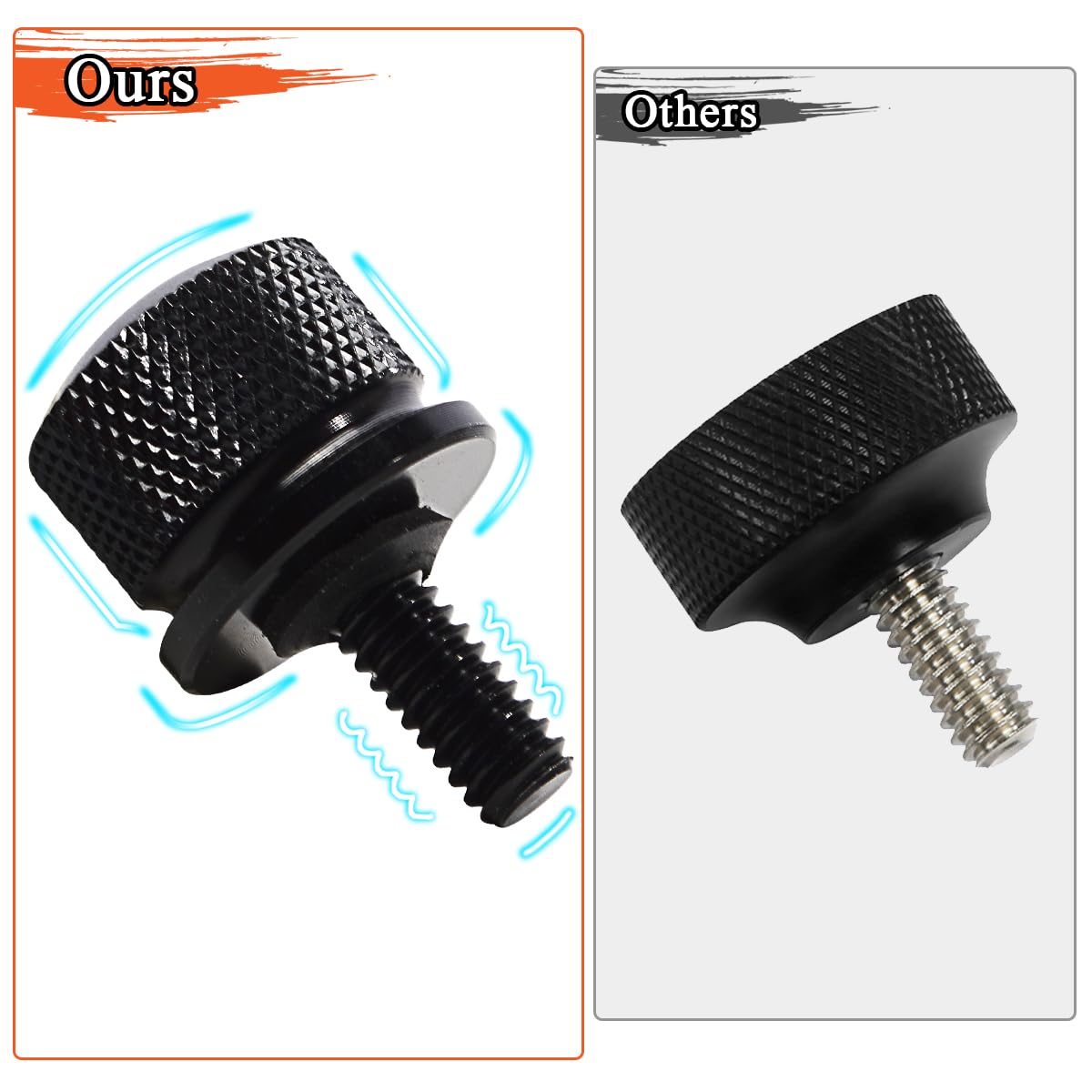 Fovplue Quick-Release Fender Seat Hardware Kit,1/4-20 Thread Seat Bolt/Screw+Mount Cap+Nut Kit For Harley Softail Flt Touring Ro