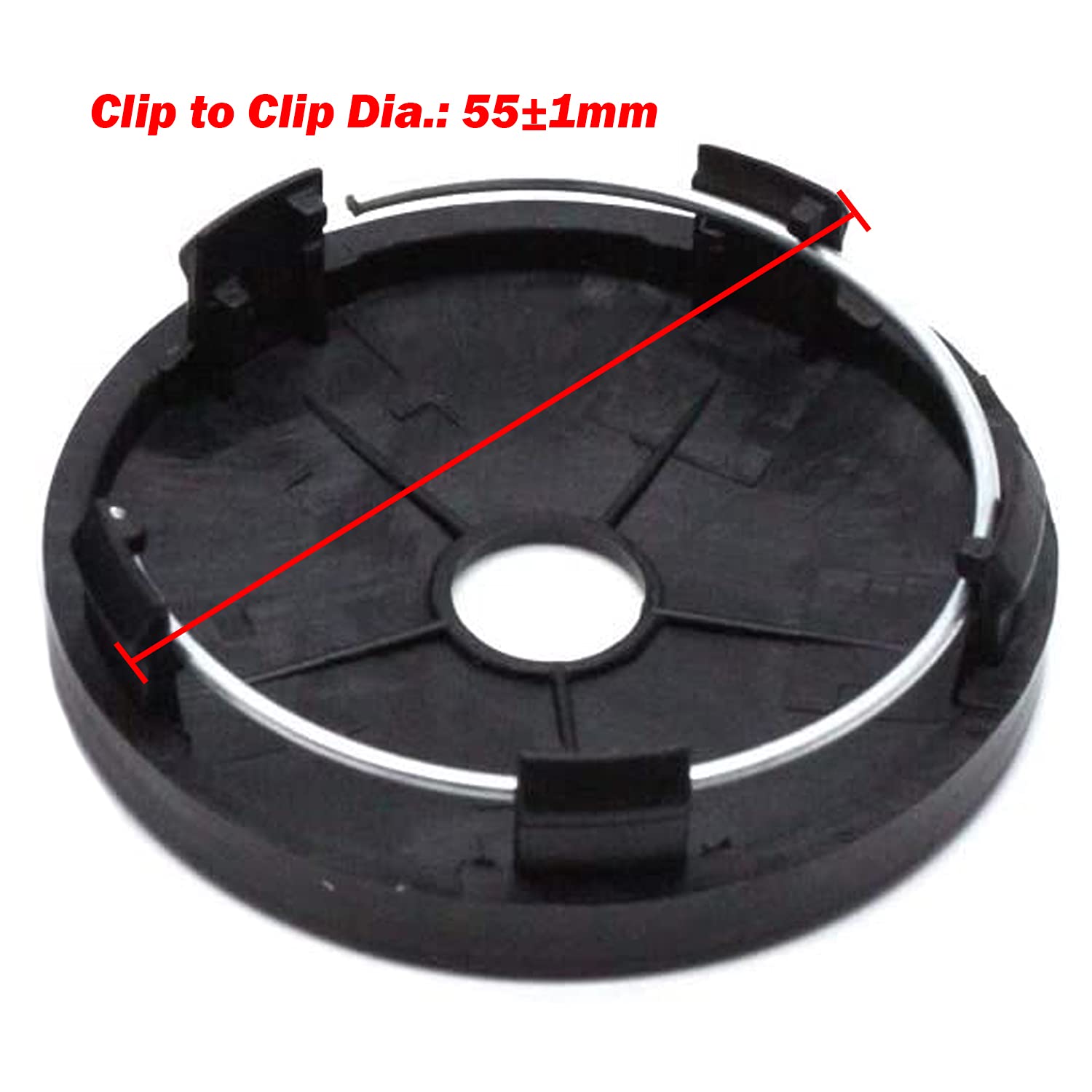 Autut 4 Pcs 60Mm Automotive Wheel Center Hub Cap Plastic Snap In Type Wheel Hub Cover