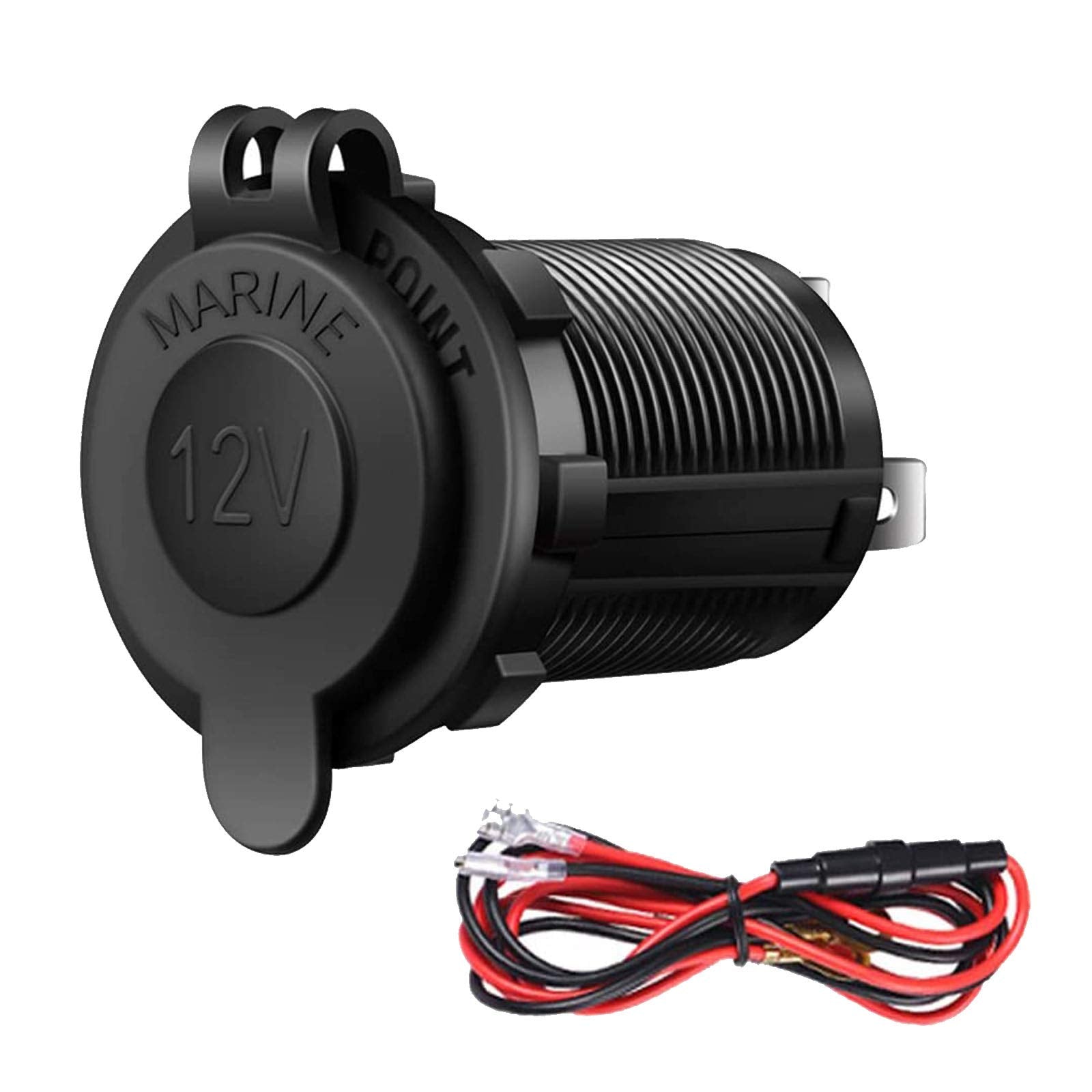 Cigarette Lighter Socket Car Marine Motorcycle Atv Rv Lighter Socket Power Outlet Socket Receptacle 12V Waterproof Plug By Zhsms