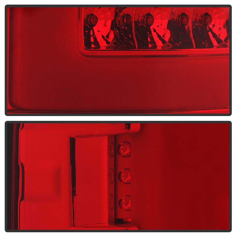 Acanii - For Red 2002-2006 Dodge Ram 1500 03-06 Ram 2500 3500 Led Bar Tail Lights Brake Lamps
