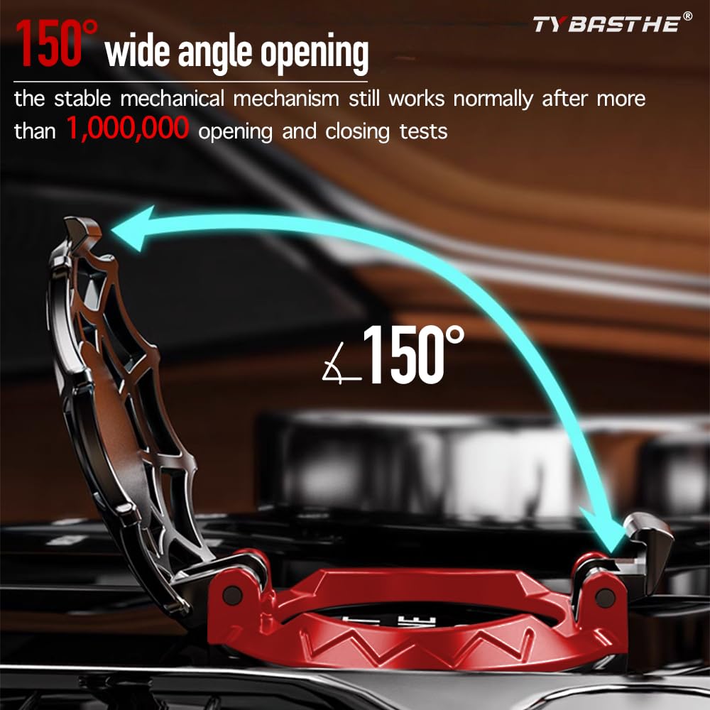 Tybasthe Spiderman Push Start Button Cover - Metal Engine Start Stop Protector, Black & Red