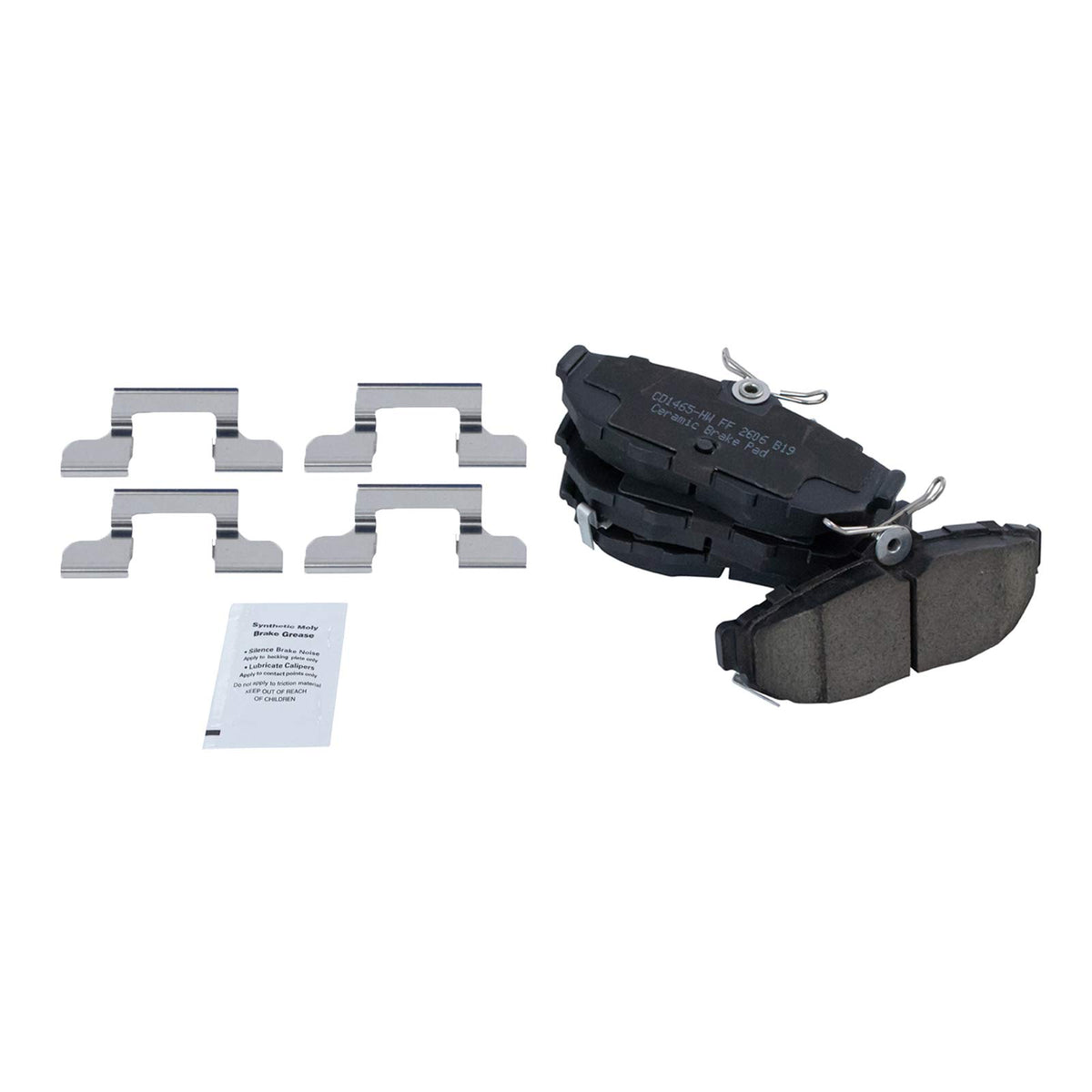 TRQ Rear Brake Pads Ceramic Compatible with 2011-2014 Ford Mustang