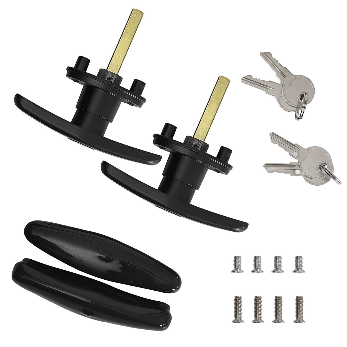 Wedelweib T-Handle For Truck Camper Shell Truck Cap Locking T-Handle With Dust Cover For Truck Canopy-2 Pack Clockwise And Count