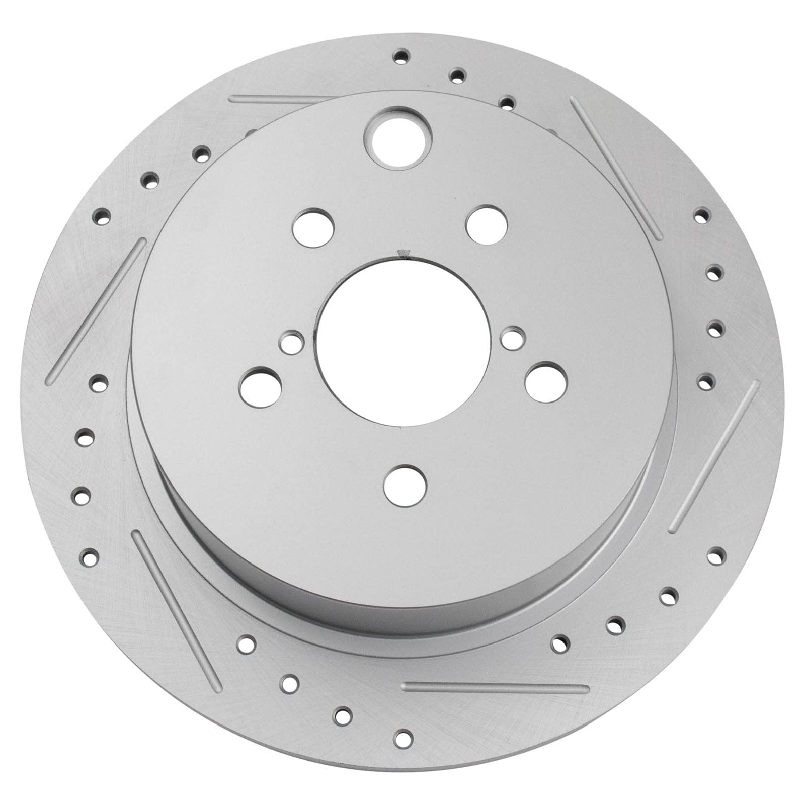 Trq Rear Performance Brake Rotors Set Premium G-Coated Cross Drilled & Slotted Compatible With 2016-2021 Subaru Crosstrek 2014-2