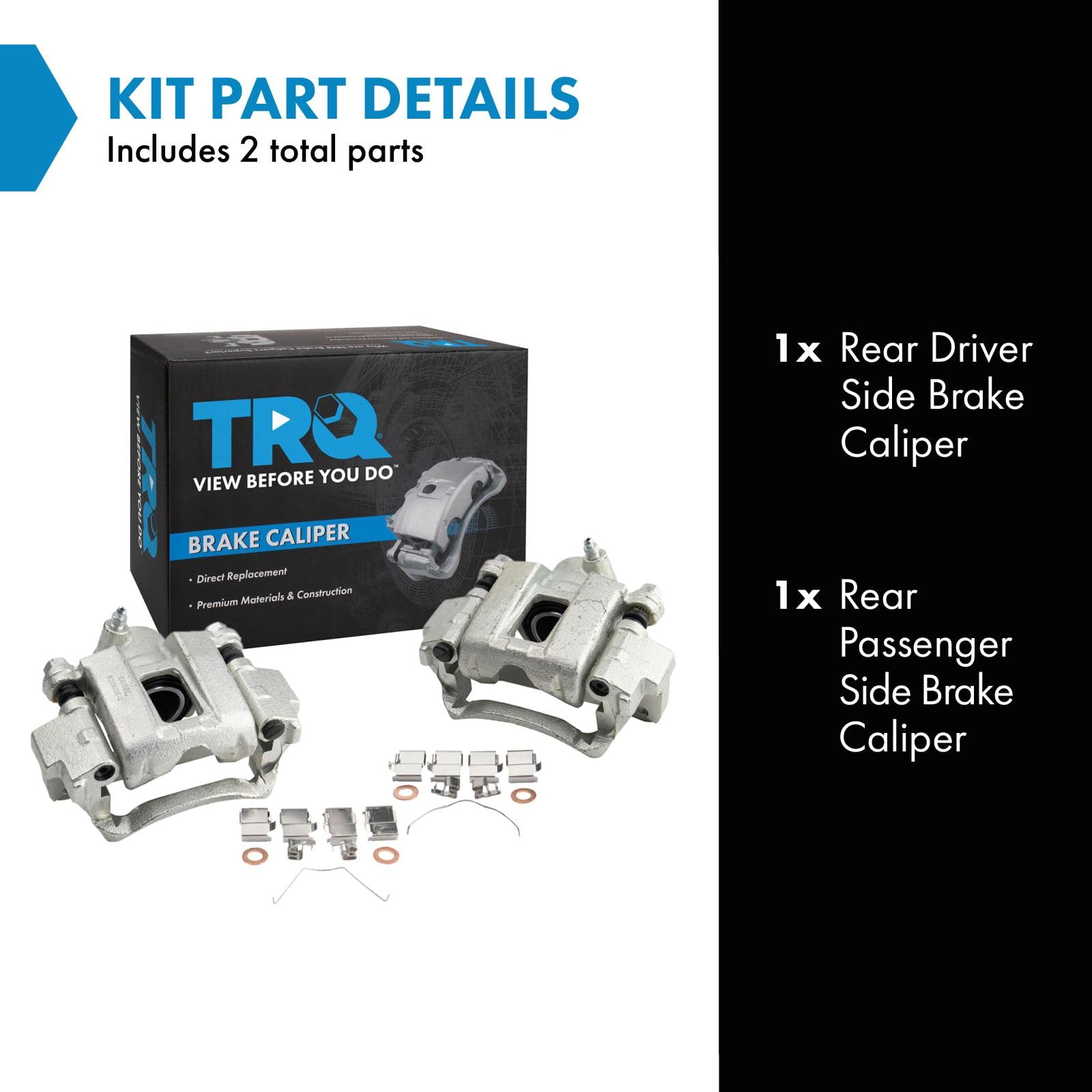 Trq Rear Brake Caliper Set Compatible With 2010-2023 Lexus Gx460 2003-2009 Gx470 1996-1997 Lx450 2010-2022 Toyota 4Runner 1993-1