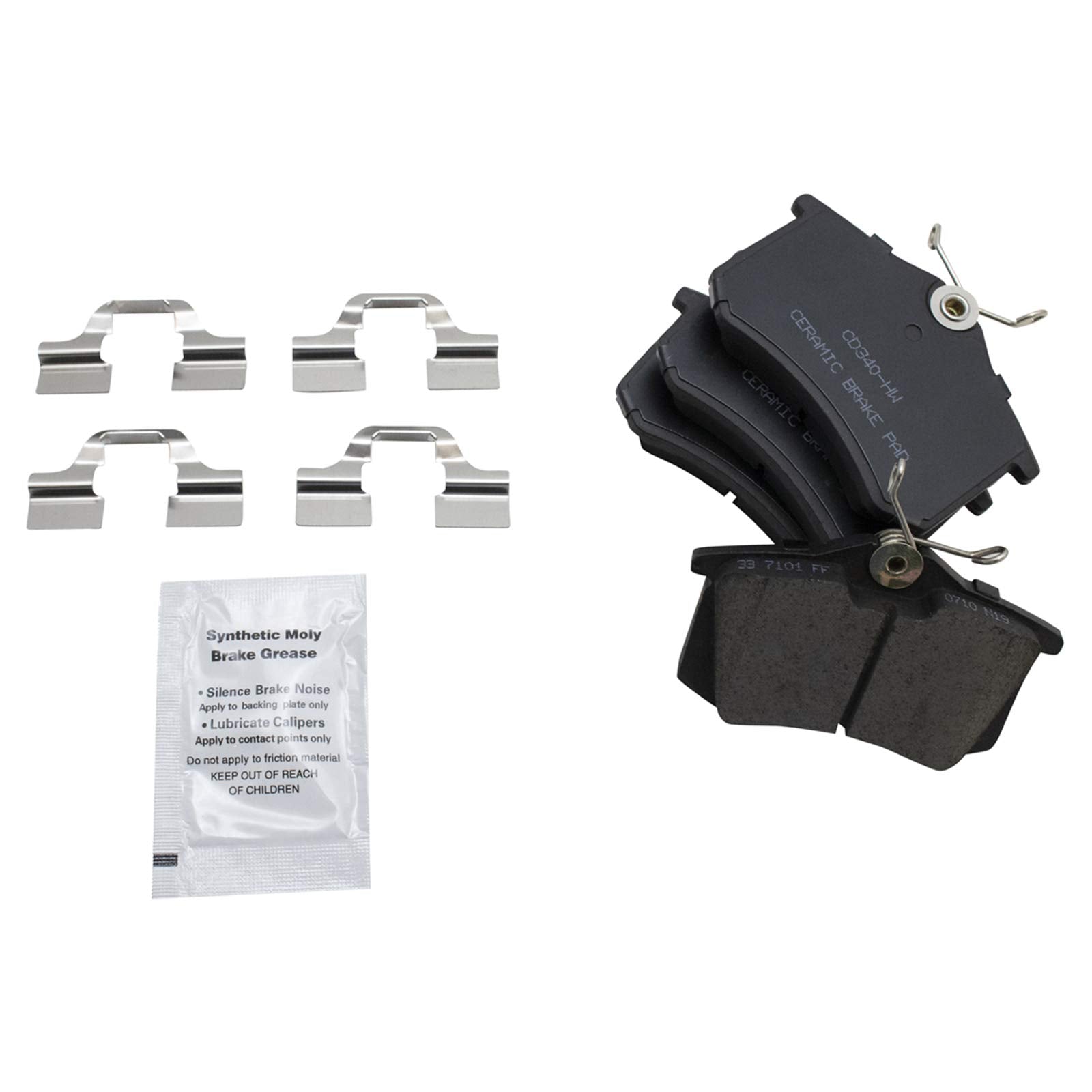 Trq Rear Brake Pad & Rotor Kit Brake Pads Brake Rotor Ceramic Premium G-Coated Compatible With 2007-2010 Volkswagen Beetle 1999