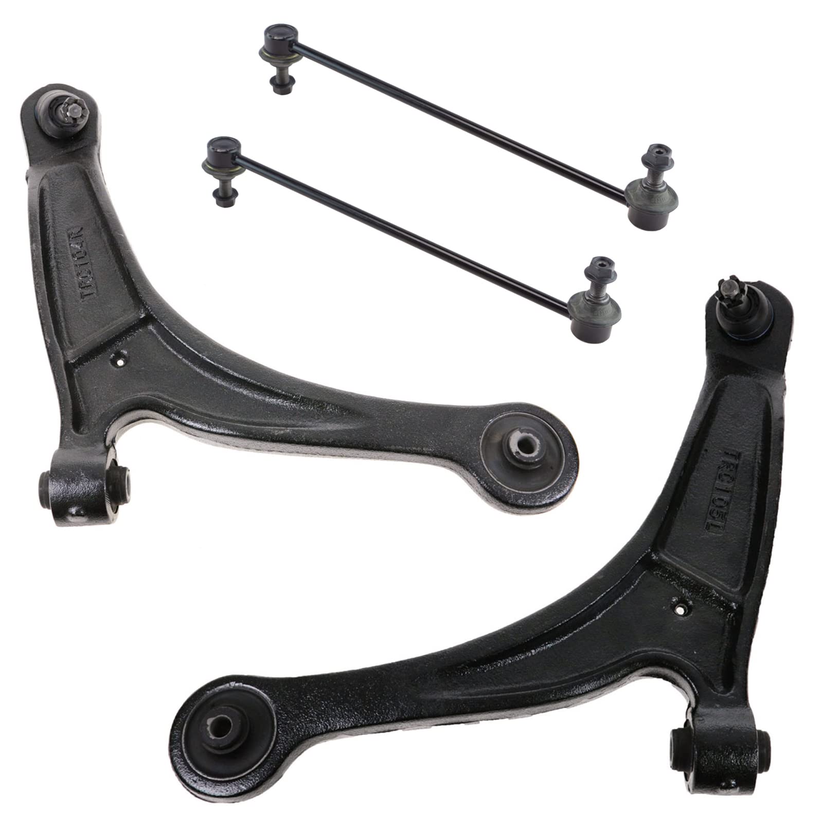 TRQ Front Suspension Kit Control Arm with Ball Joint Sway Bar Stabilizer Link Compatible with 2006-2014 Honda Ridgeline