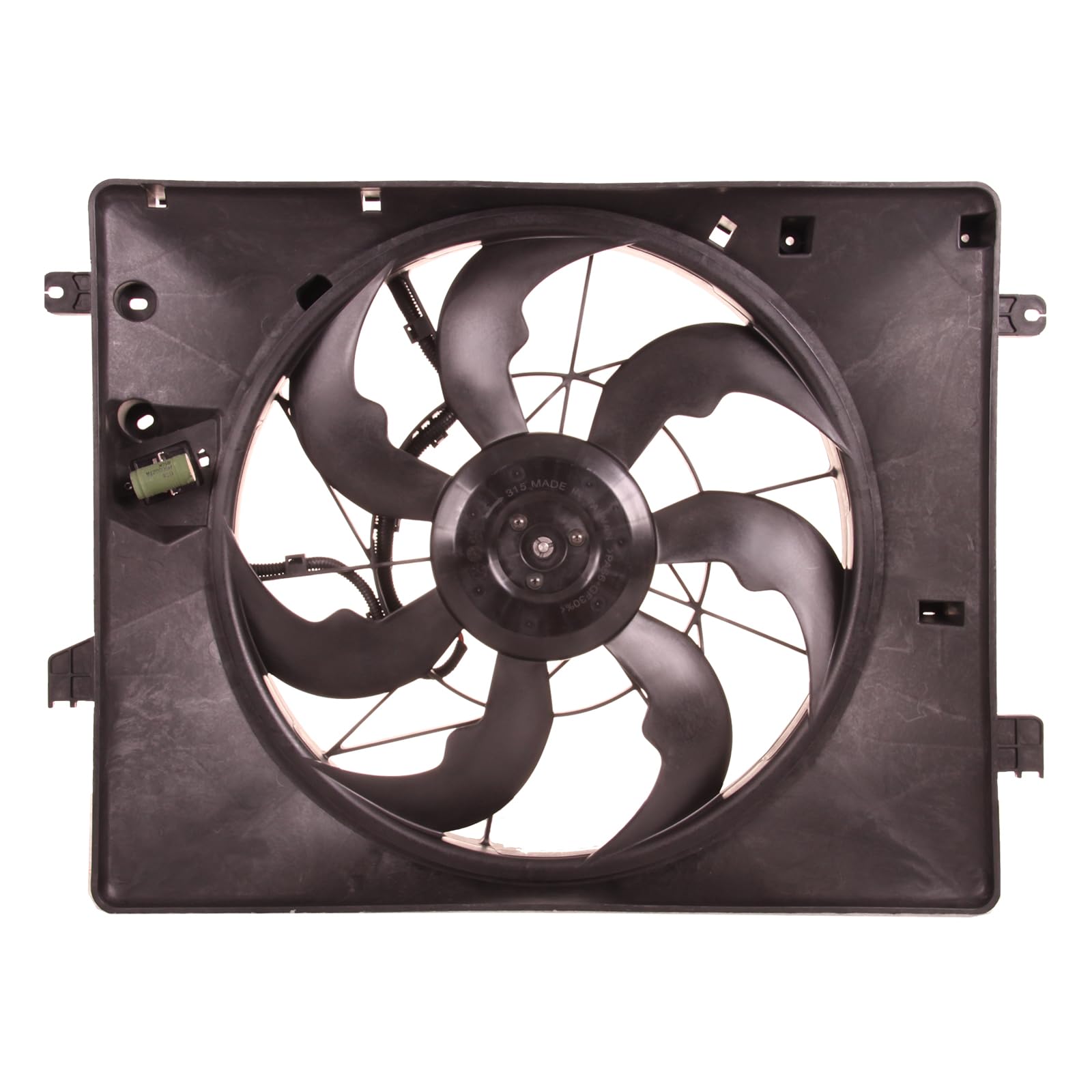 TYG Upgraded Cooling Fan Assembly for 2013-2016 Hyundai Genesis Coupe V6/3.8 W/Resistor | Racing-Level OE Replacement Engine Rad