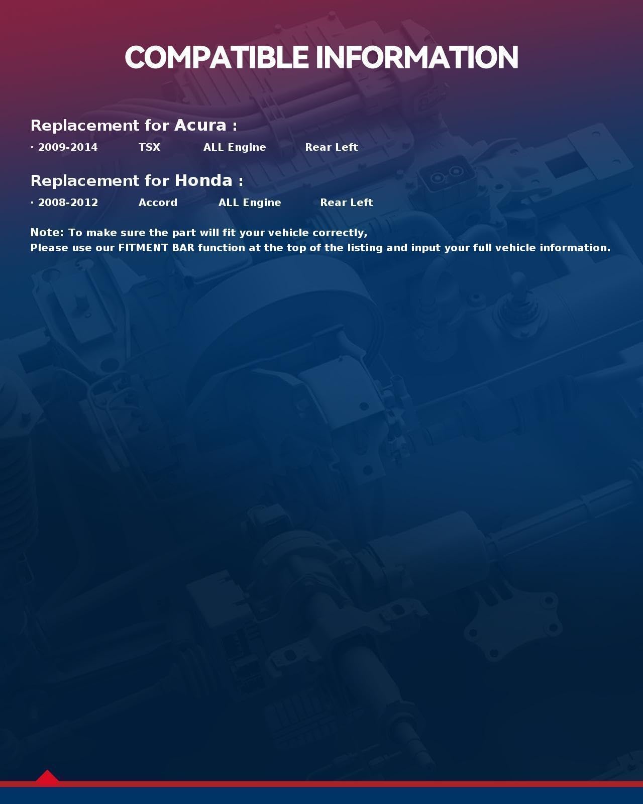 Kax Rear Left Brake Caliper 19B3359 Compatible For Accord 2008-2012, Tsx 2009-2014, Replacement Brake Caliper