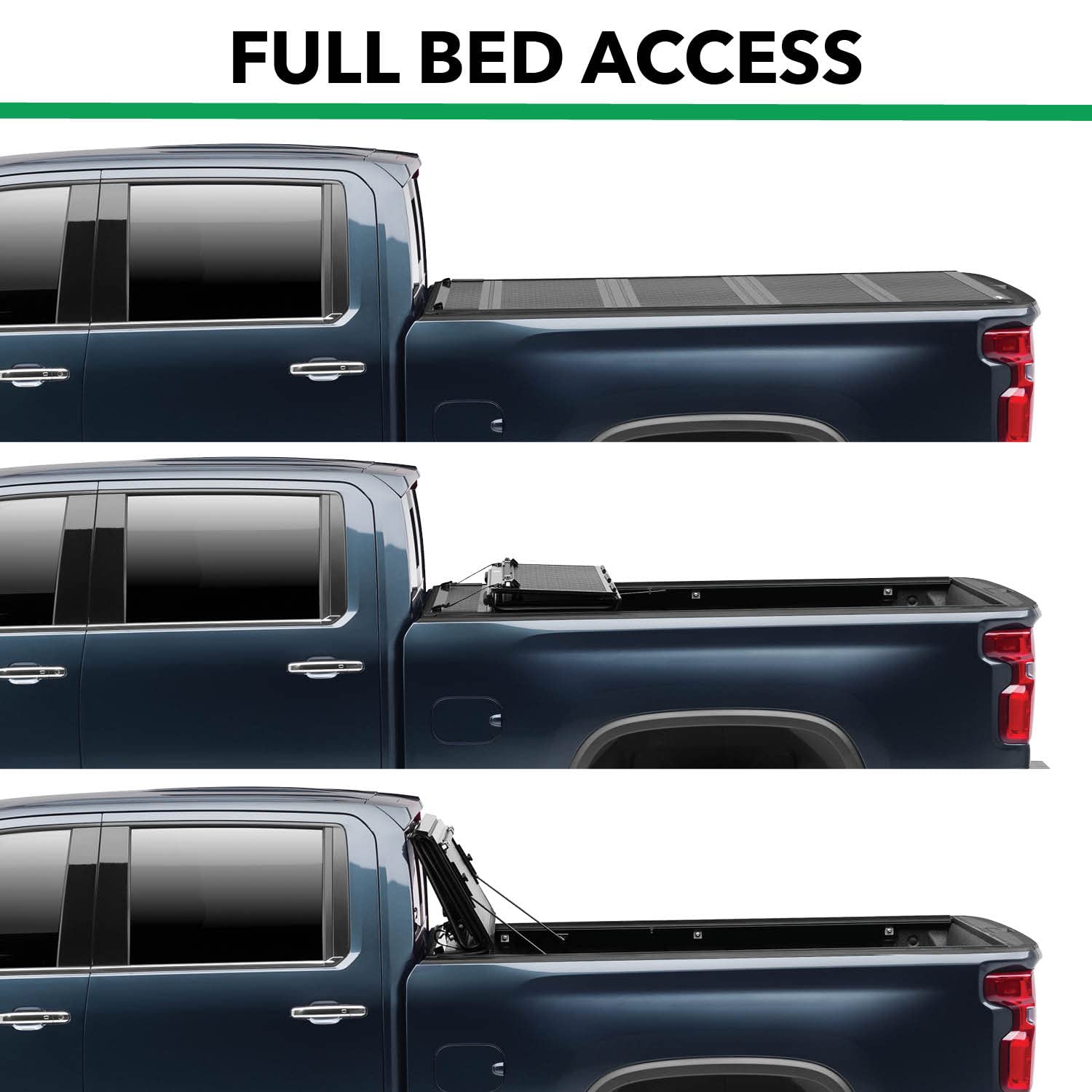 Gator Fx Hard Quad-Fold Truck Bed Tonneau Cover | 8828131 | Fits 2019 - 2025 Chevy/Gmc Silverado/Sierra, Works W/ Multipro/Flex