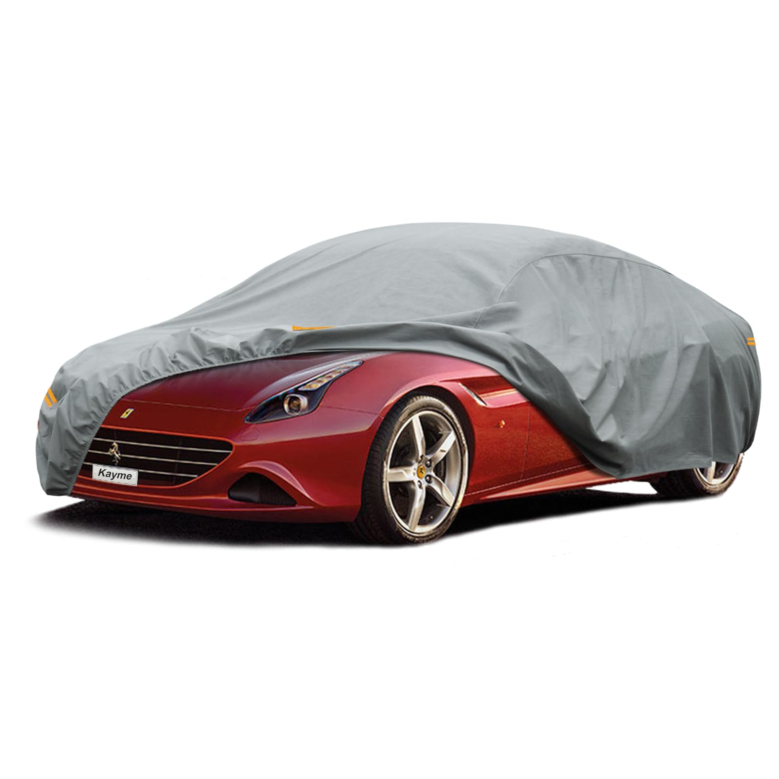 Kayme Heavy Duty Car Cover Custom Fit Ferrari California (2014-2017) Waterproof All Weather For Automobiles, Full Exterior Cover