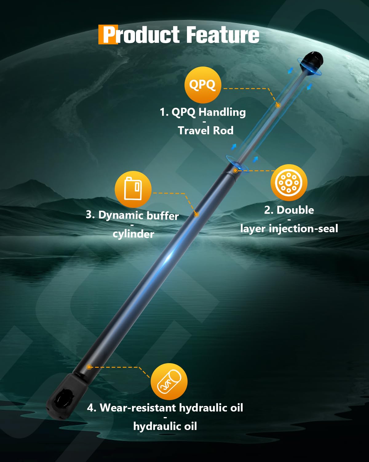 Scitoo Window Glass Lift Supports Replacement Struts Gas Springs Shocks Fit For Ford Escape 2008-2012,For Mazda Tribute 2008-201