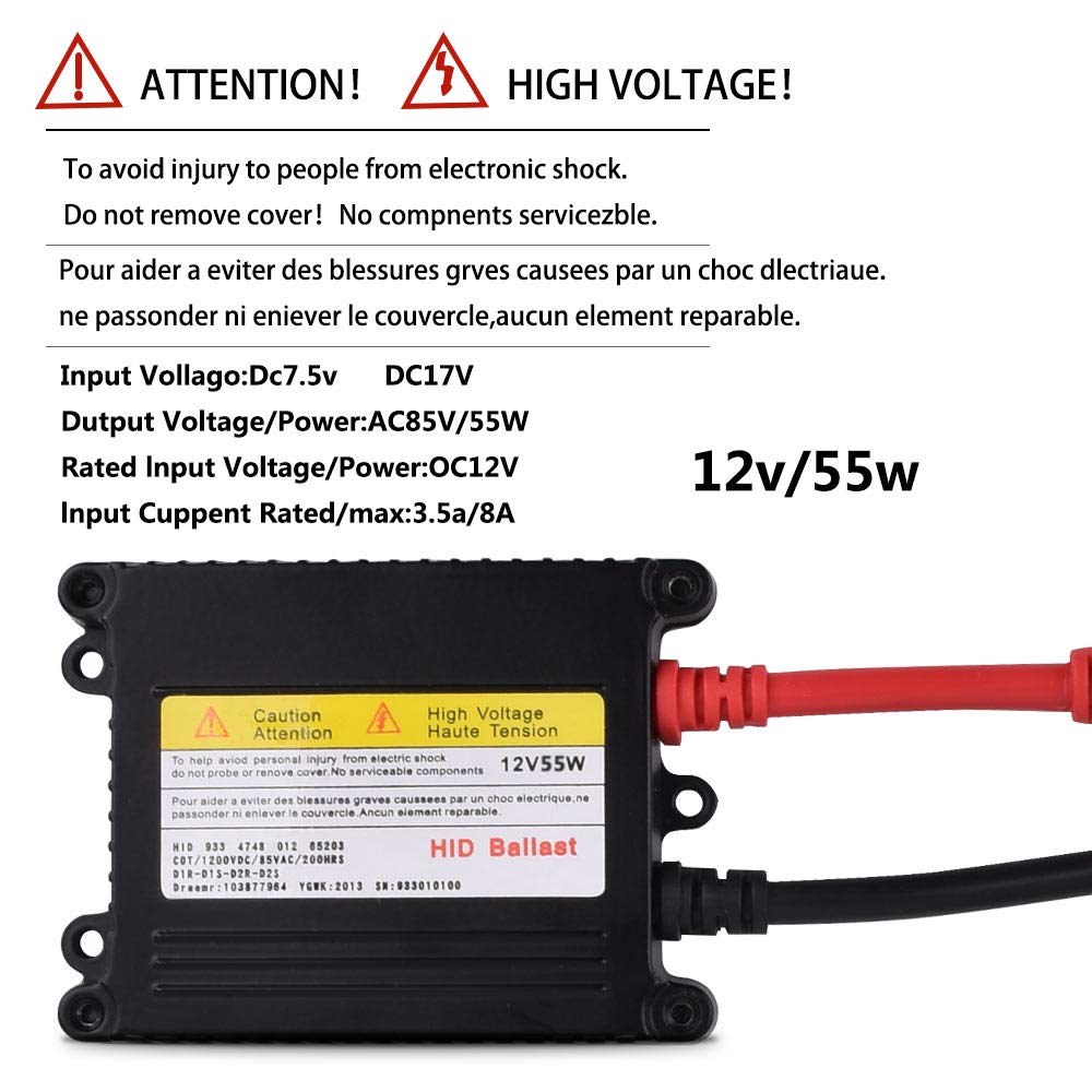 Fgrsrz 2Pcs Hid Ballast, Dc 12V 55W Super Slim Hid Ballast, Universal Xenon Headlight Ballast Kit For H1 H4 H3 H7 H8 H9 H11 H13 9003 9005 9006 9007