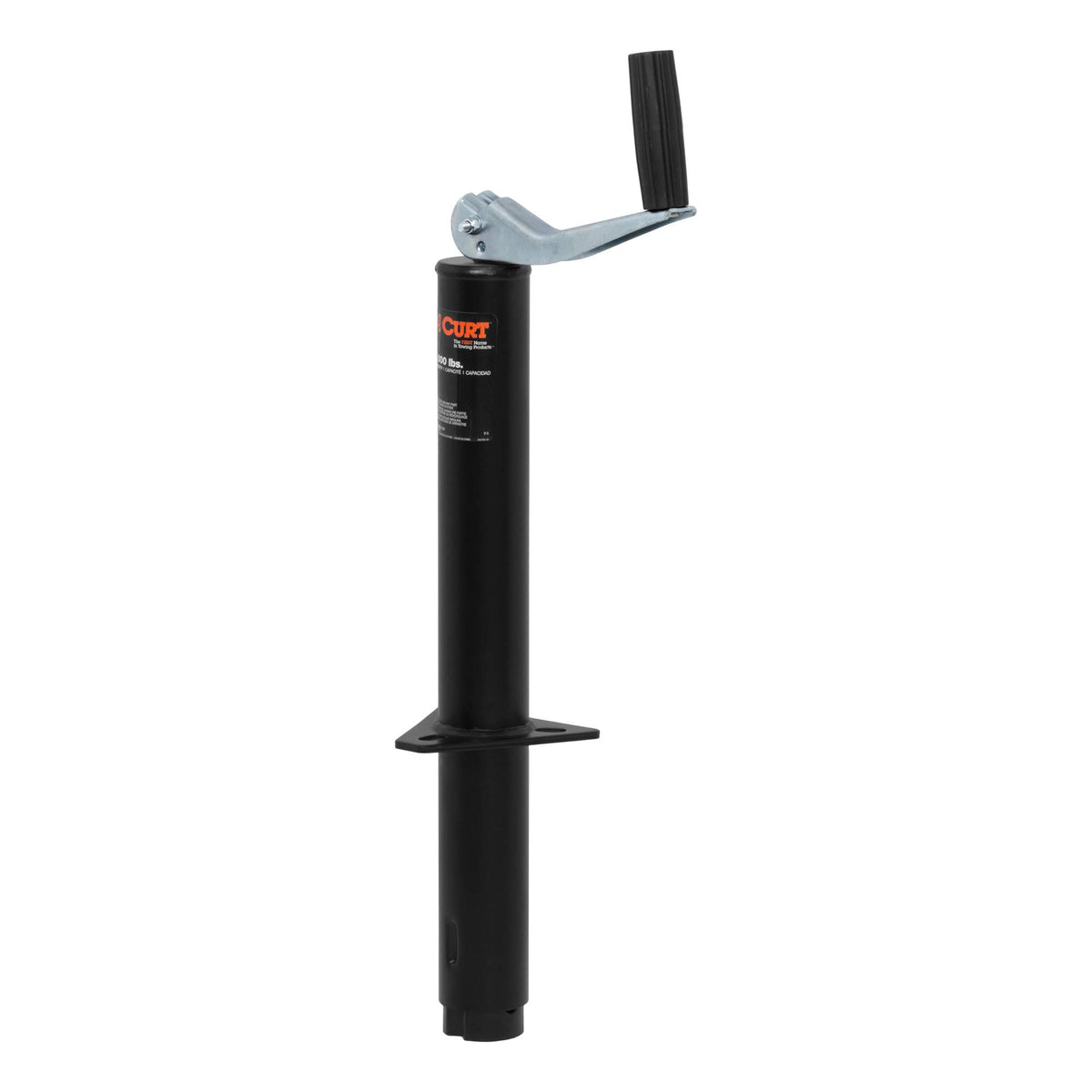 CURT 28200 A-Frame Trailer Jack, 2,000 lbs, 14-1/4 Inches Vertical Travel, CARBIDE BLACK POWDER COAT