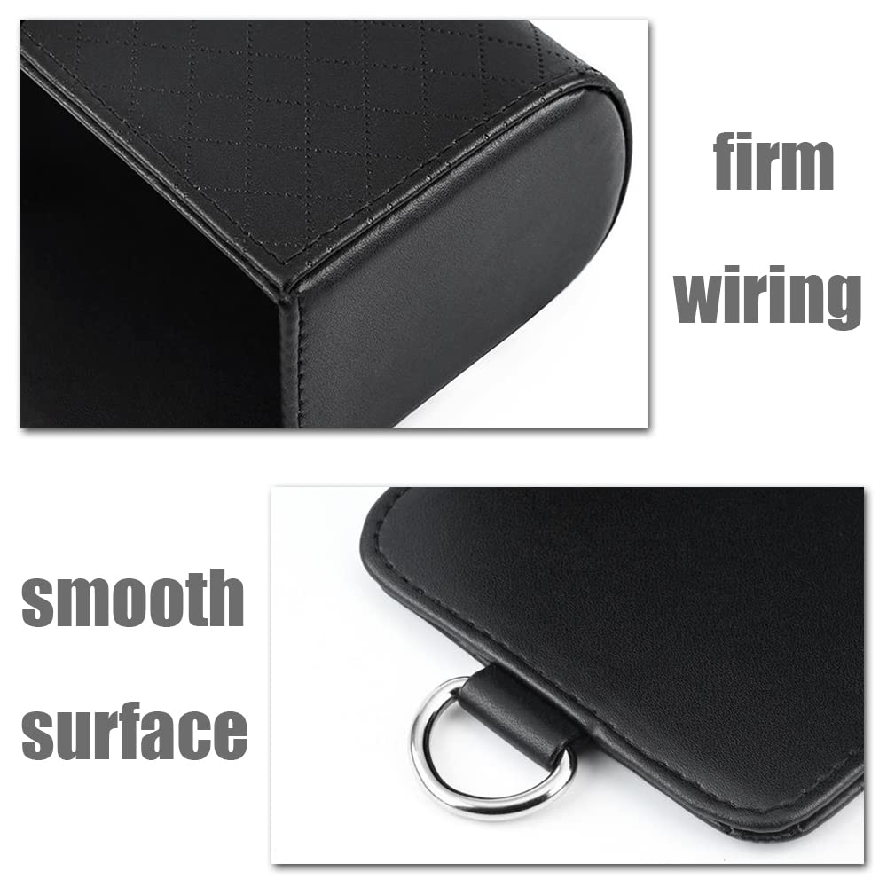 Yeenelwboo Car Air Vent Storage Bag Pu Car Organiser Air Ventilation Organizer Bag Box With Hook For Keys, Coins, Bill Deposit, Mobile Phones