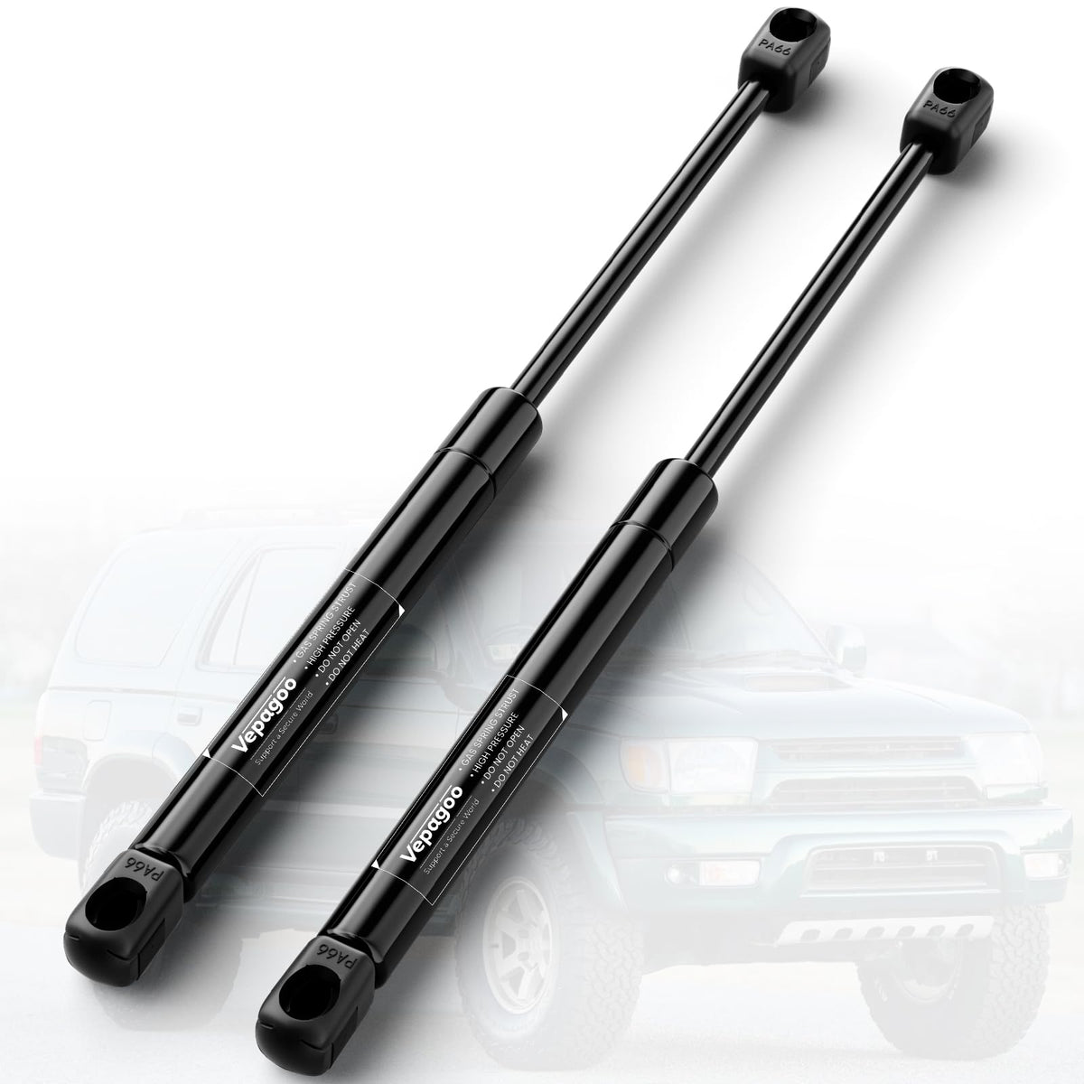Vepagoo 6659 Front Hood Struts Compatible With 2008-2022 Dodge Ram 1500 2500 3500 Gas Shock Lift Supports, Pickup 2/4-Door Hood