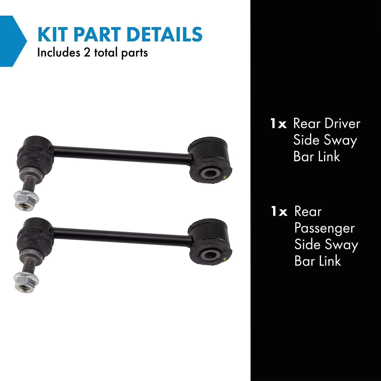 Trq Rear Sway Bar Link Set Compatible With Buick Cadillac Blazer Camaro Traverse Acadia