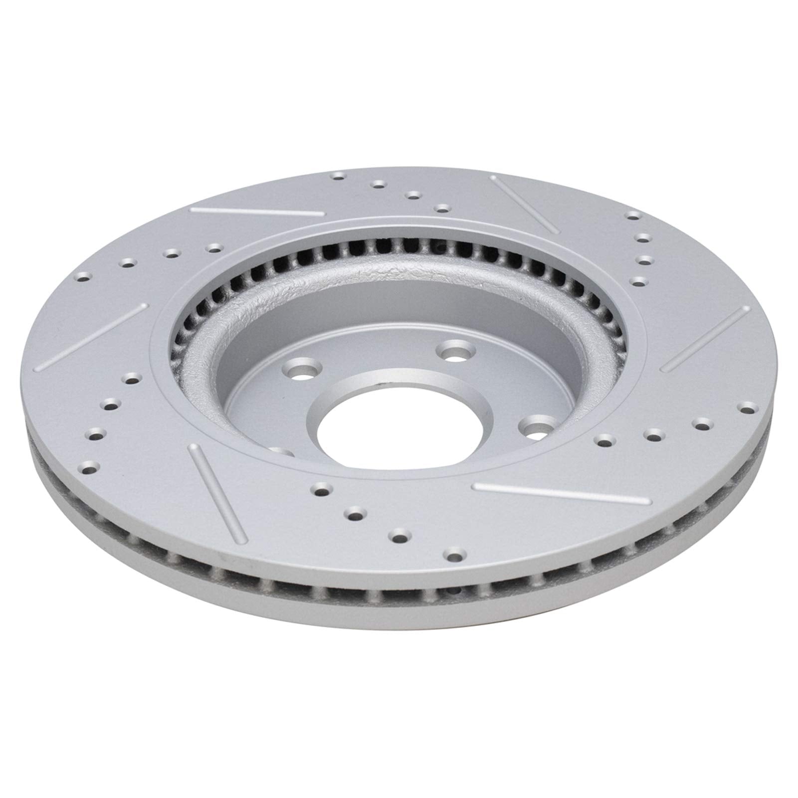 Trq Front Performance Brake Rotors Set Premium G-Coated Cross Drilled & Slotted Compatible With 2007-2022 Nissan Altima
