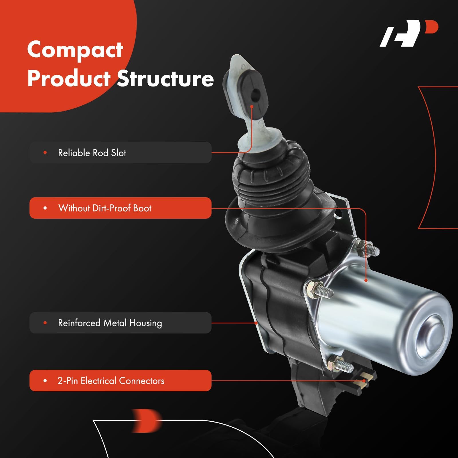 A-Premium Door Lock Latch Actuator Compatible With Chevy Suburban Beretta Blazer Camaro C10 & Buick Century Electra Lesabre Reatta Regal & Cadillac Escalade & More, W/O Dirt-Proof Boot, 2-Pc Set