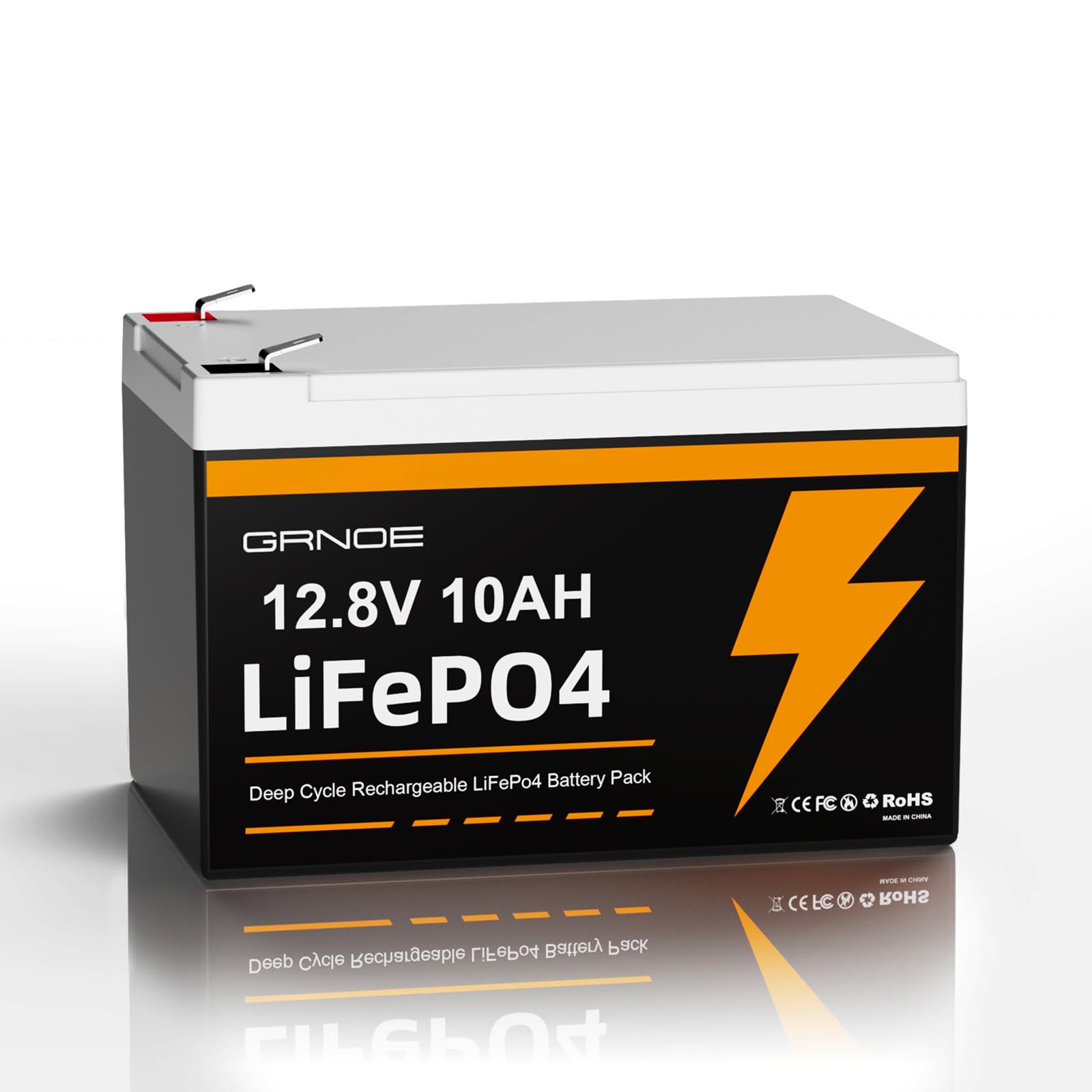 12V 10Ah Lifepo4 Battery, Up To 3000 Deep Cycles Rechargeable Lithium Battery With Built-In 10A Bms For Solar System, Power Whee