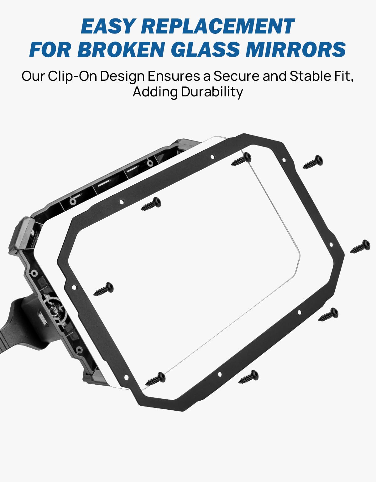 JOYTUTUS Wrangler Mirrors Doors Off or Doors On with Integrated Spot Light Mount Compatible with Wrangler TJ JK & Unlimited 1997