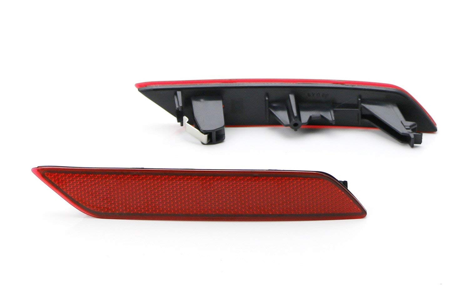 Ijdmtoy Red Lens Rear Bumper Reflector Lenses Compatible With 2013-2015 Honda Civic Sedan 9Th Gen, Oe-Spec Lh Rh Assembly