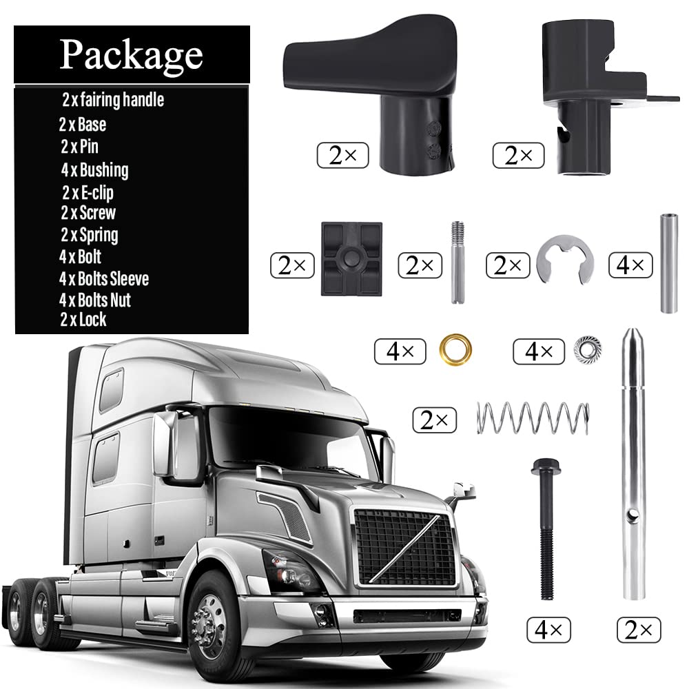 Chassis Fuel Tank Fairing Handle Kit Fits for 2004-2017 Volvo VN VNL 85125440 20745996 20745997 20727160 20727161 20745991 20745