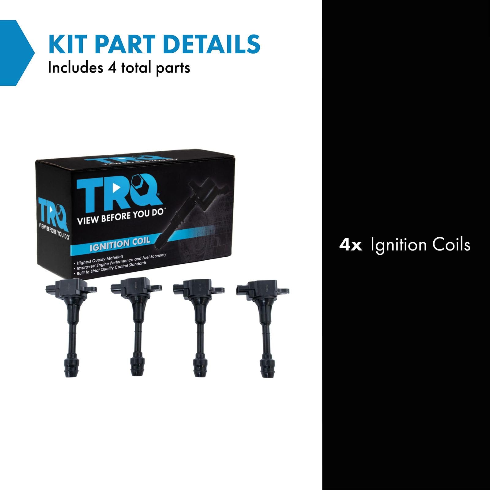 Trq Ignition Coil Set Compatible With 2002-2006 Nissan Altima Sentra