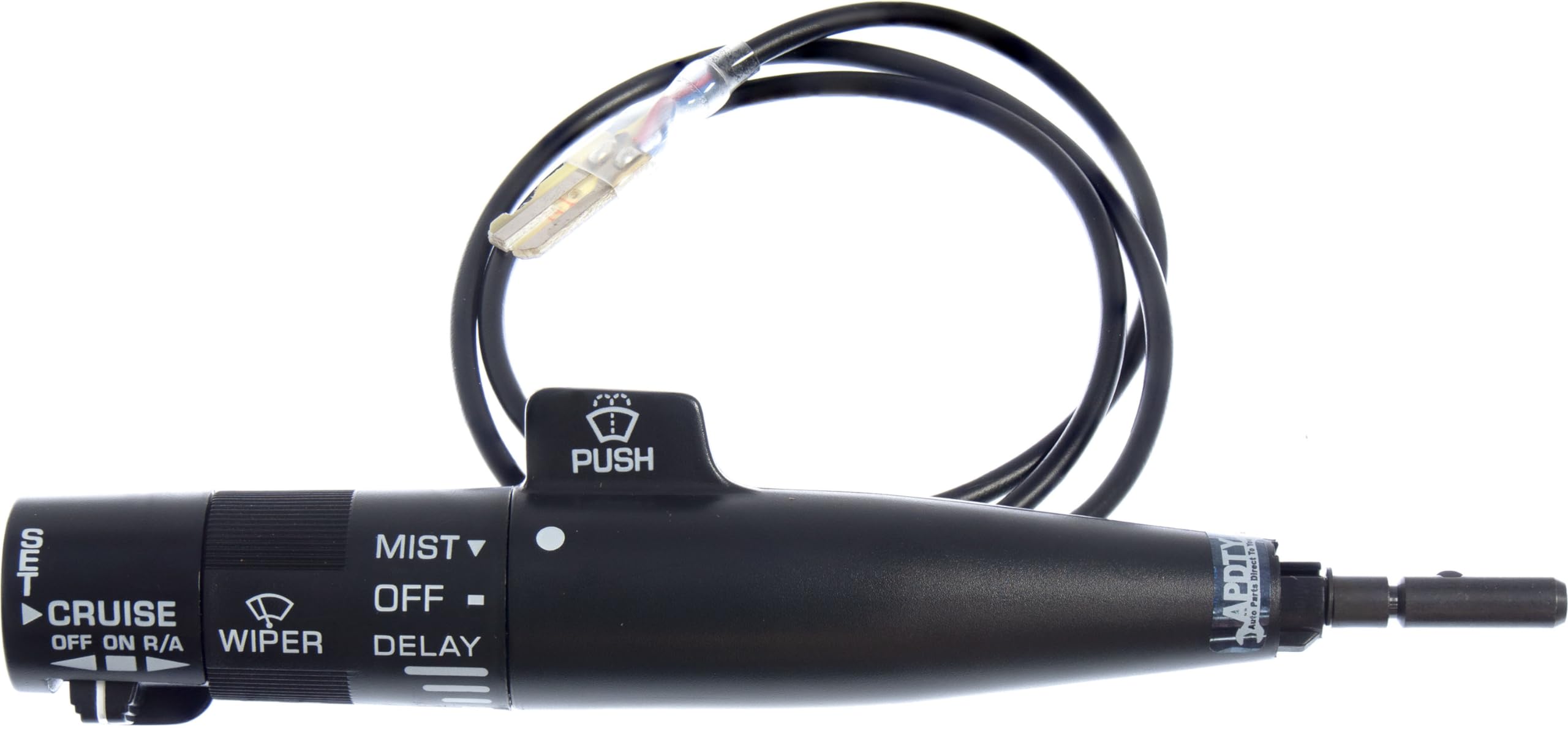 APDTY 50397 Multi-Function Turn Signal Lever Switch with Cruise Control, Washer Control, and Windshield Wiper Control, Black Sta