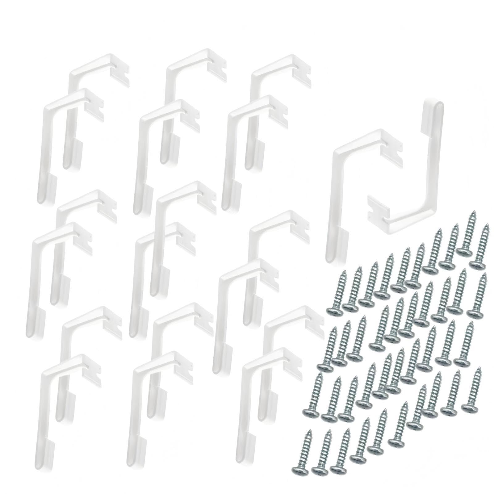 A285 RV Side Curtain Retainer White Plastic Side Curtain Hold Down with Screws,Window Covering Hardware for Camper Motorhome Tra