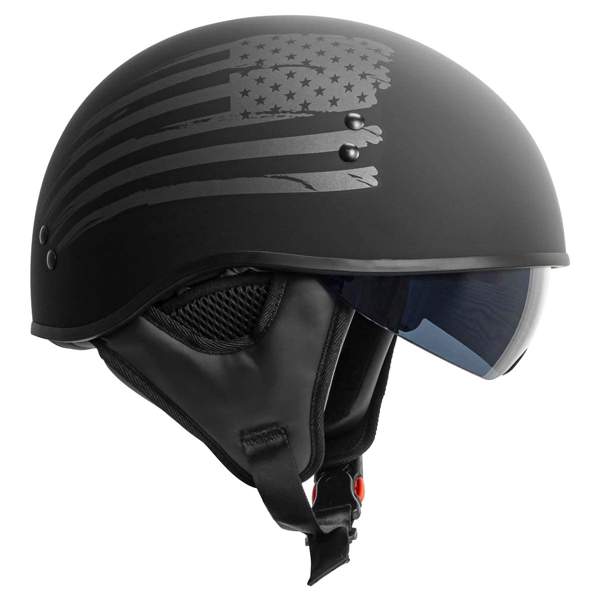 TORC T-59 Half Flag Helmet (Matte Black - Medium)