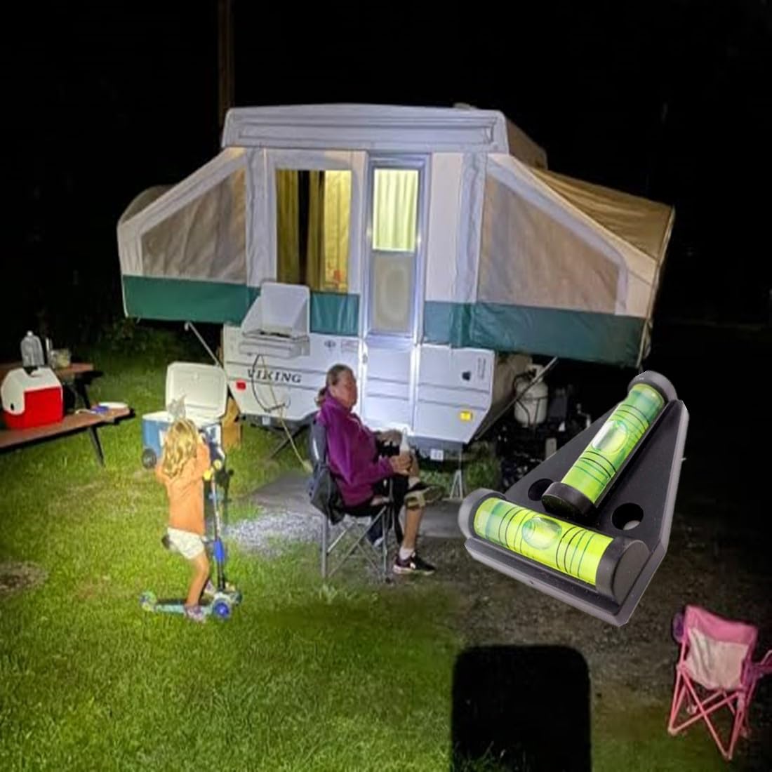 Laiesya 4Pcs Rv T Level Cross Check Levelers Bubble Levels Use For Rvs, Camper, Travel Trailer, Tripods, Camera, Telescope, Phot