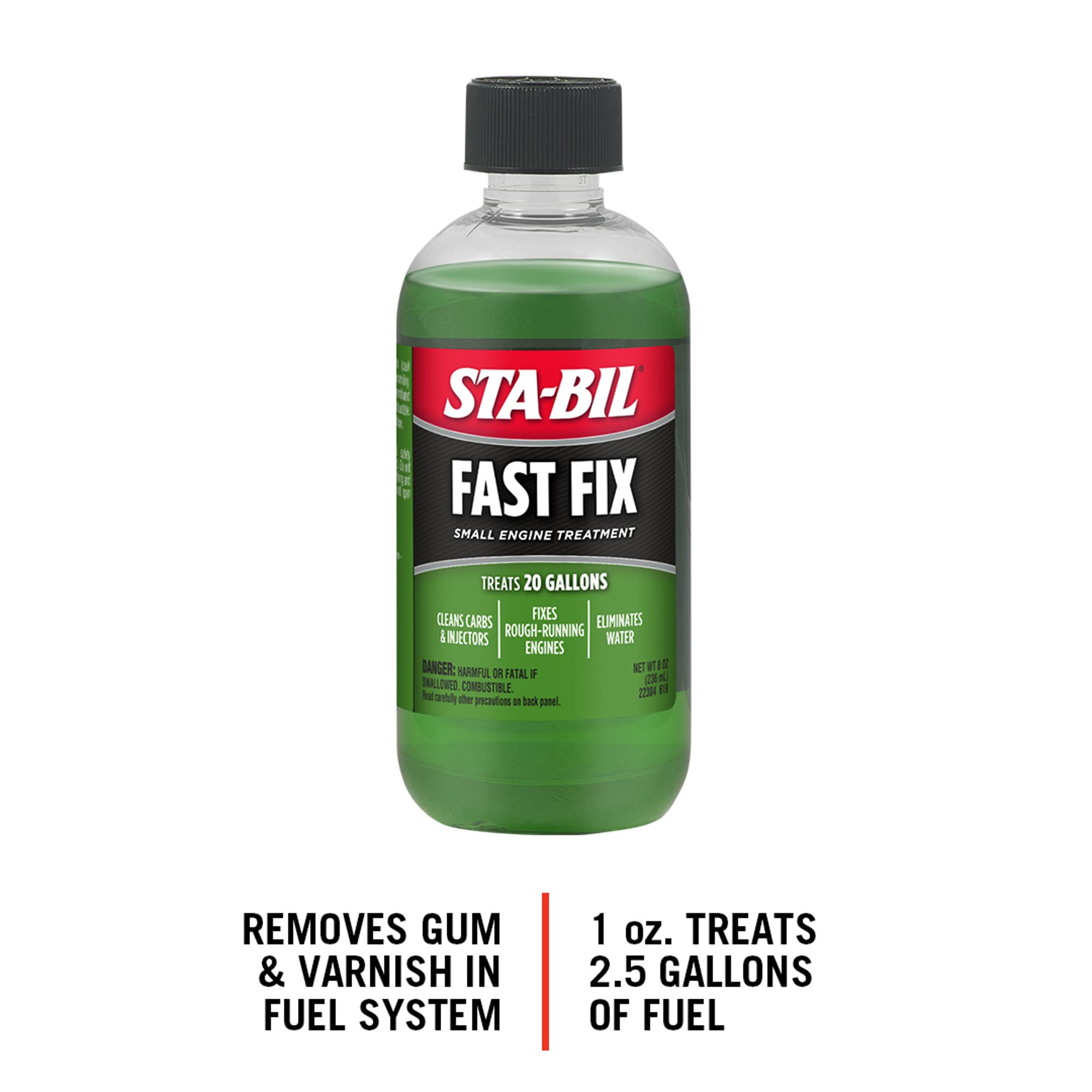 Sta-Bil Fast Fix - Small Engine Treatment, Cleans Carburetors And Injectors, Fixes Rough Running Engines, Eliminates Water, Trea