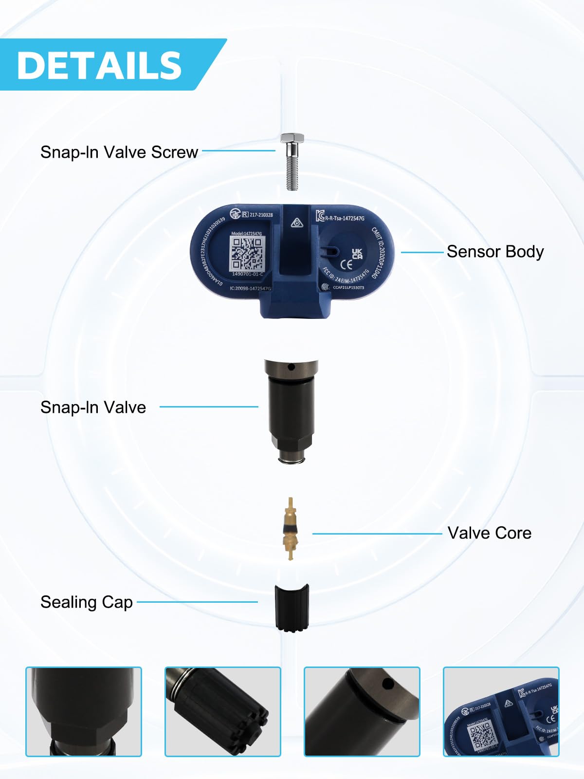 TAUTOY 1 PCS Tesla Bluetooth TPMS Sensor Tire Pressure Monitoring System Sensor Compatible with Model 3, Model Y, Model S, Model