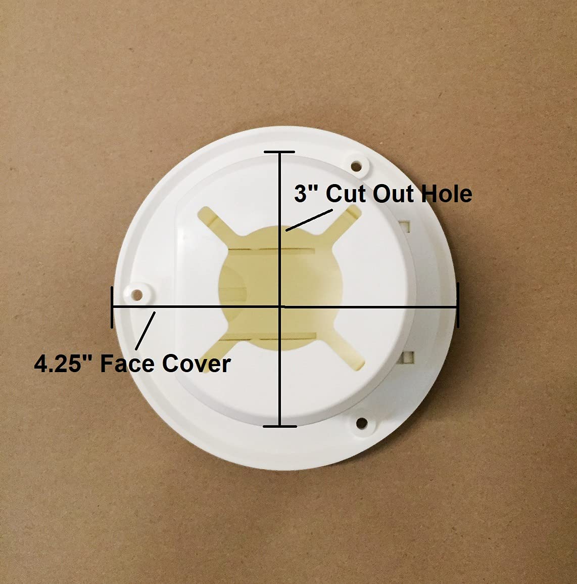 Valterra White Electric Power Cord Small Round Cable Hatch 3'' Cutout RV