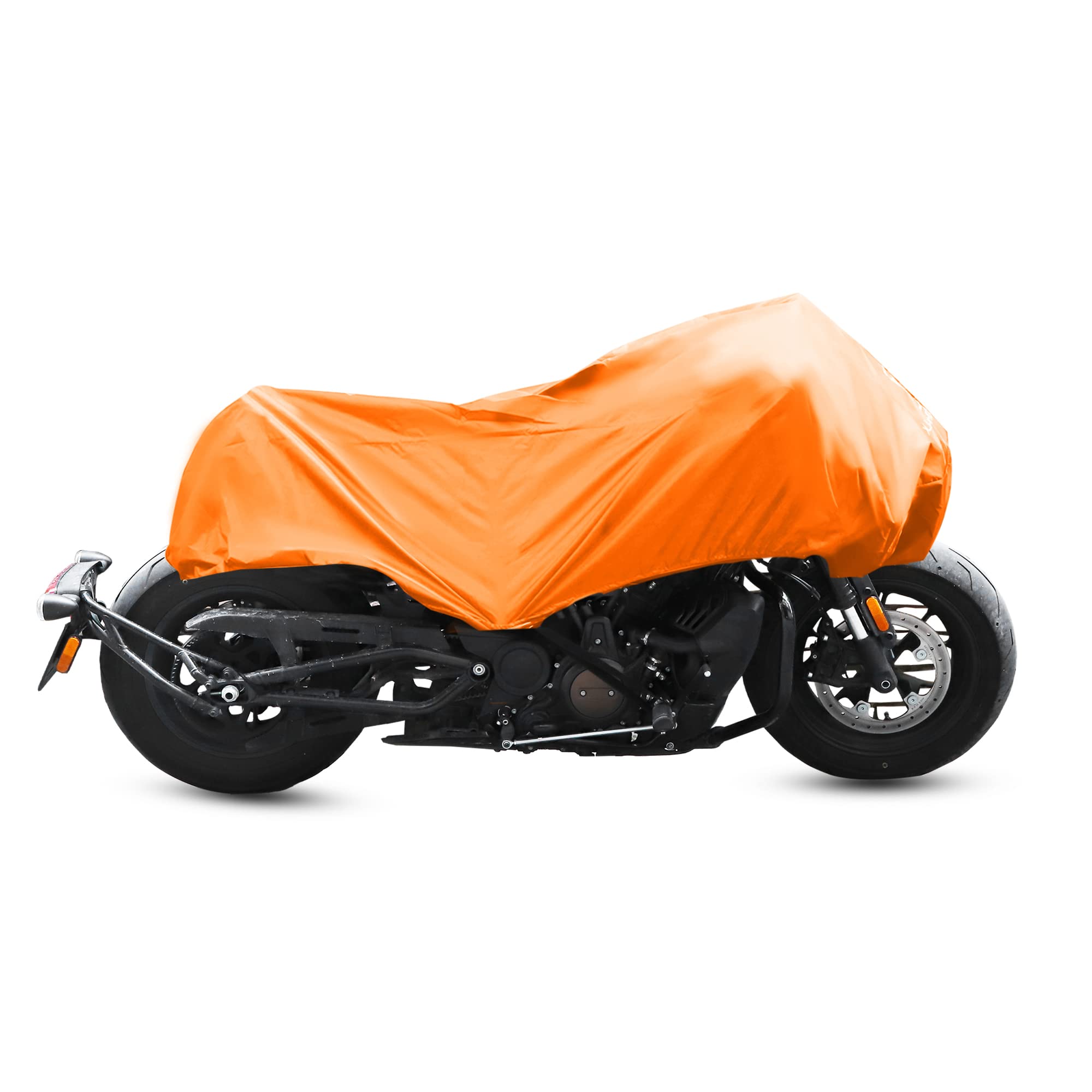 X Autohaux Motorcycle Cover Lightweight Half Cover Outdoor Waterproof Rain Dust Protector Orange M Size For Most Full Dress Tour
