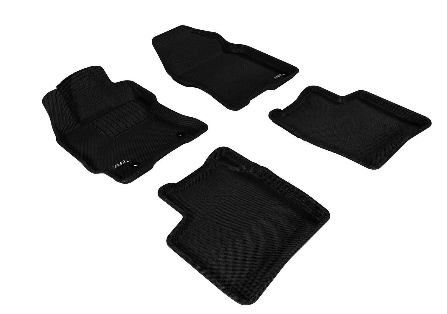 3D Maxpider L1Ty14501509 All-Weather Floor Mats For Toyota Prius 2004-2009 Custom Fit Car Floor Liners, Kagu Series (1St & 2Nd R