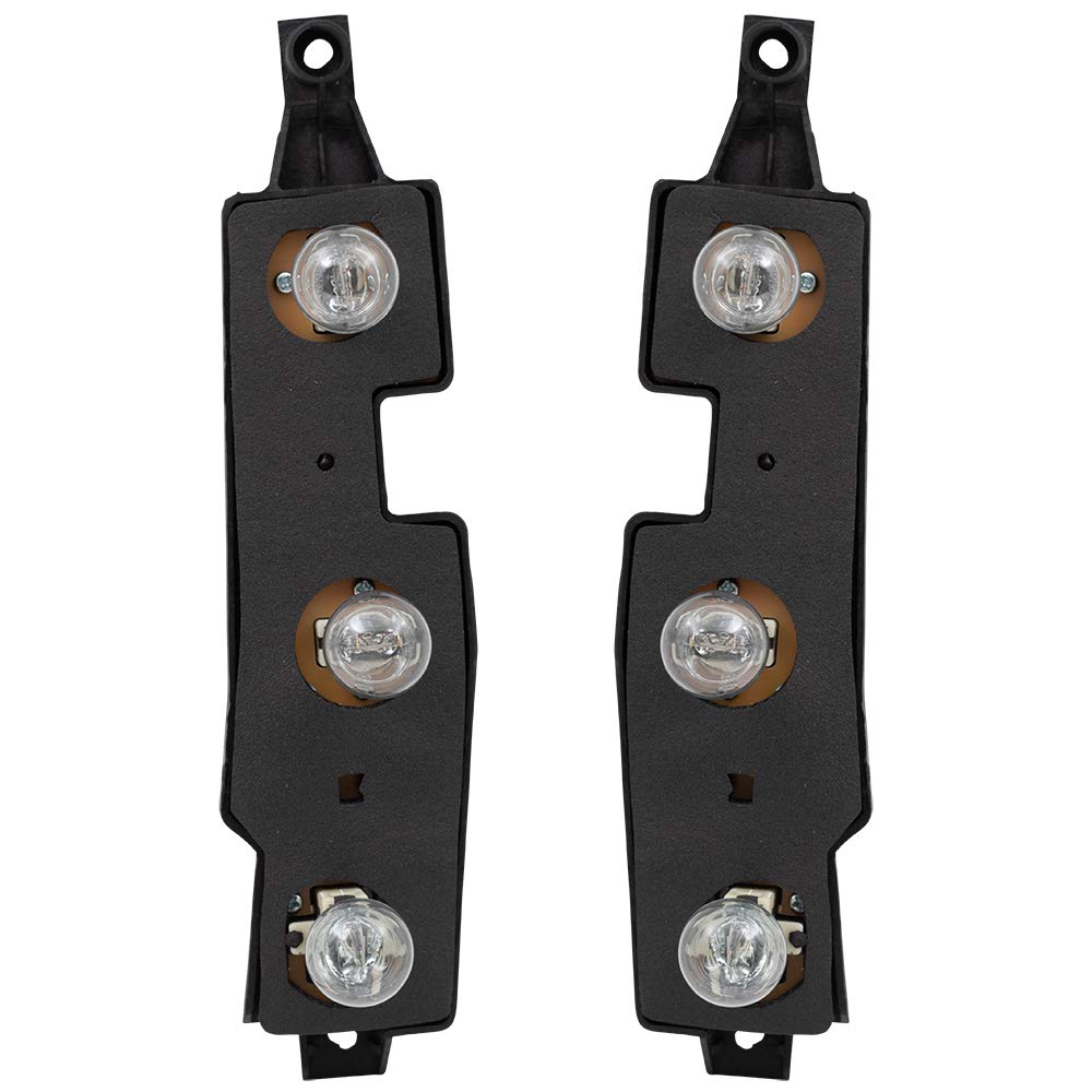 Brock Replacement Driver And Passenger Set Tail Lights Connector Plate Compatible With 1988-2000 C/K Pickup Truck 16511565 16511