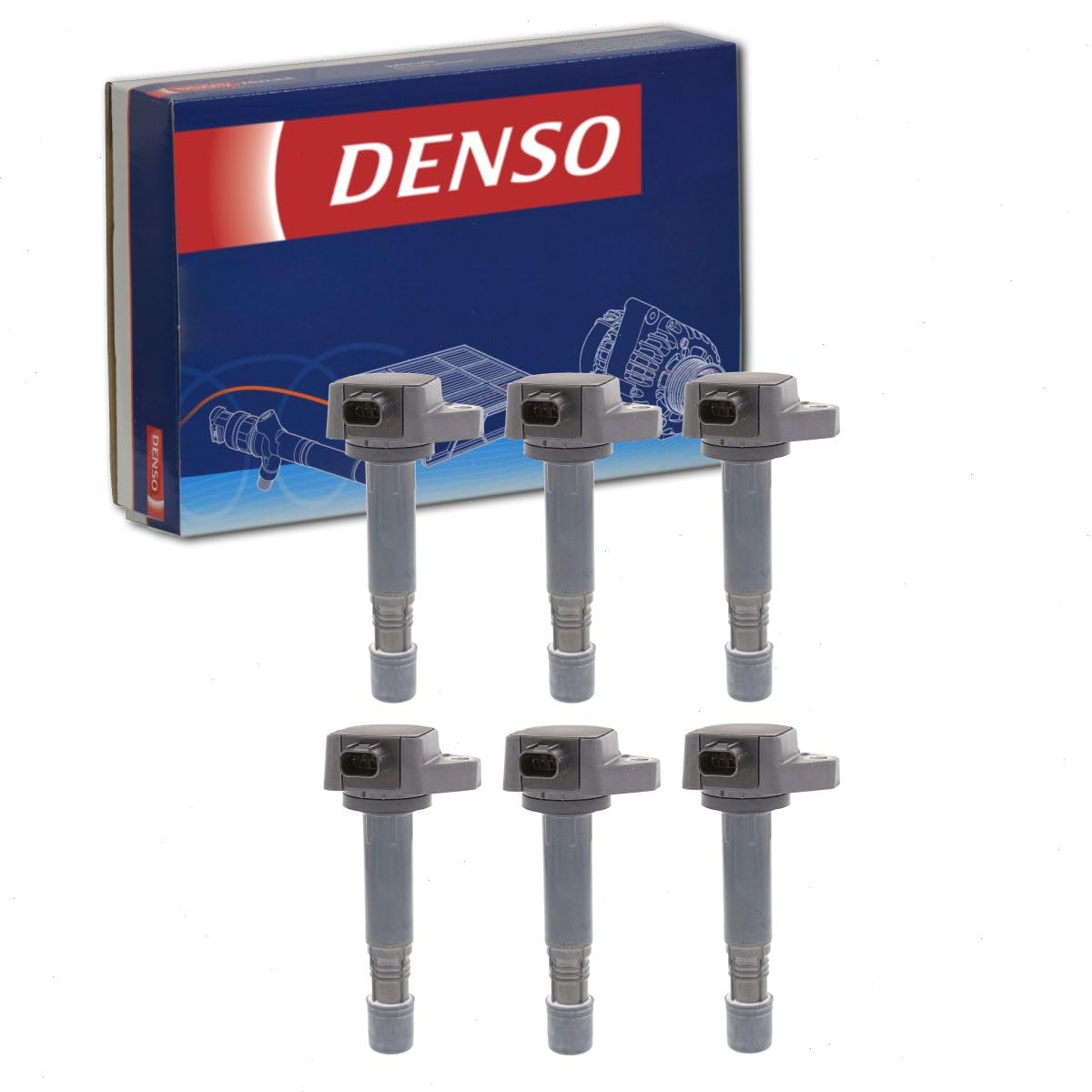 6 pc DENSO Direct Ignition Coils compatible with Honda Pilot 2009-2015