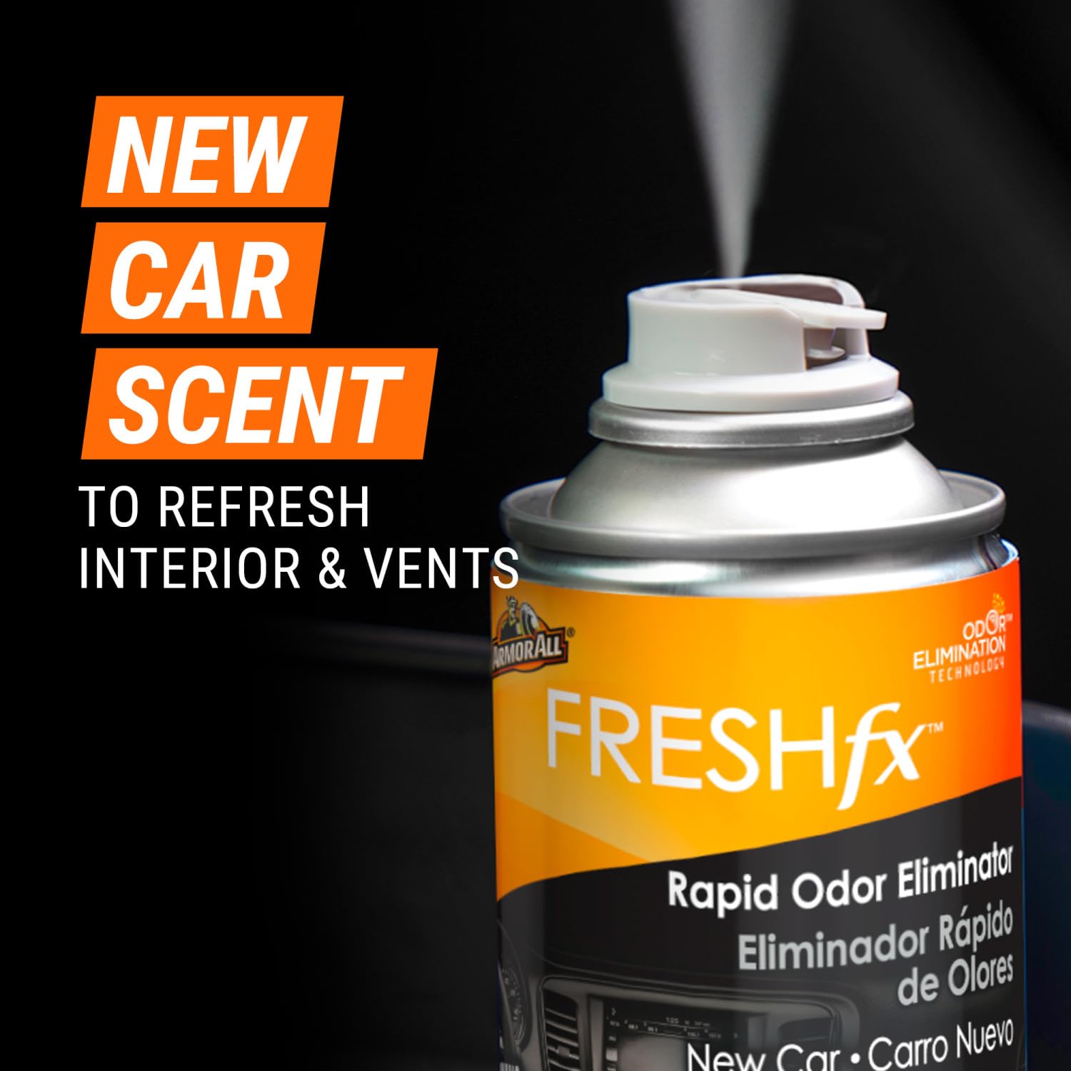 Armor All Fresh Fx Odor Eliminator Car Fogger, New Car Scent, 4.5 oz (3 Count) - Effective Car Air Freshener for Lasting Freshness
