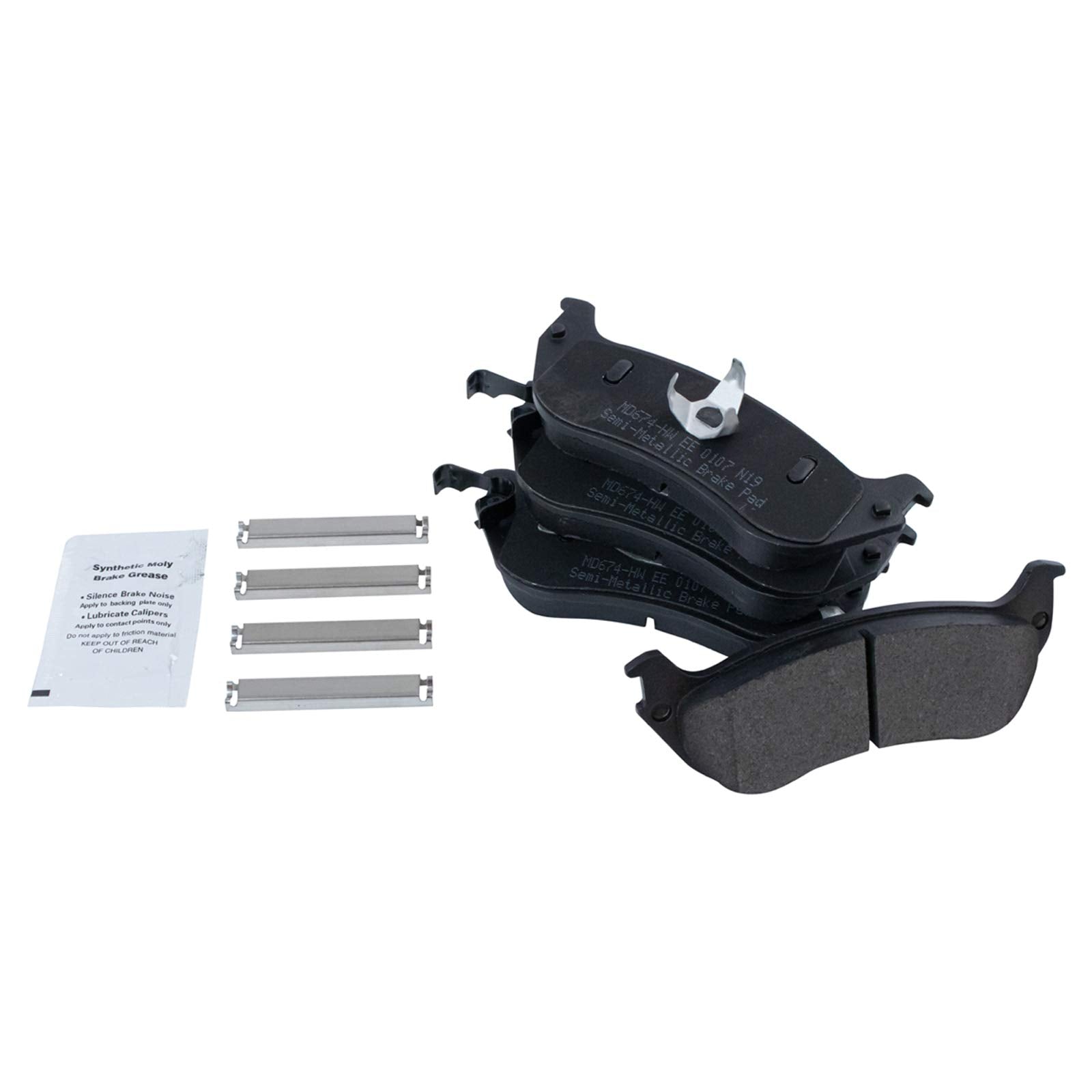 Trq Rear Brake Pad & Rotor Kit Brake Pads Brake Rotor Semi-Metallic Compatible With 1996-2002 Ford Crown Victoria Lincoln Town C