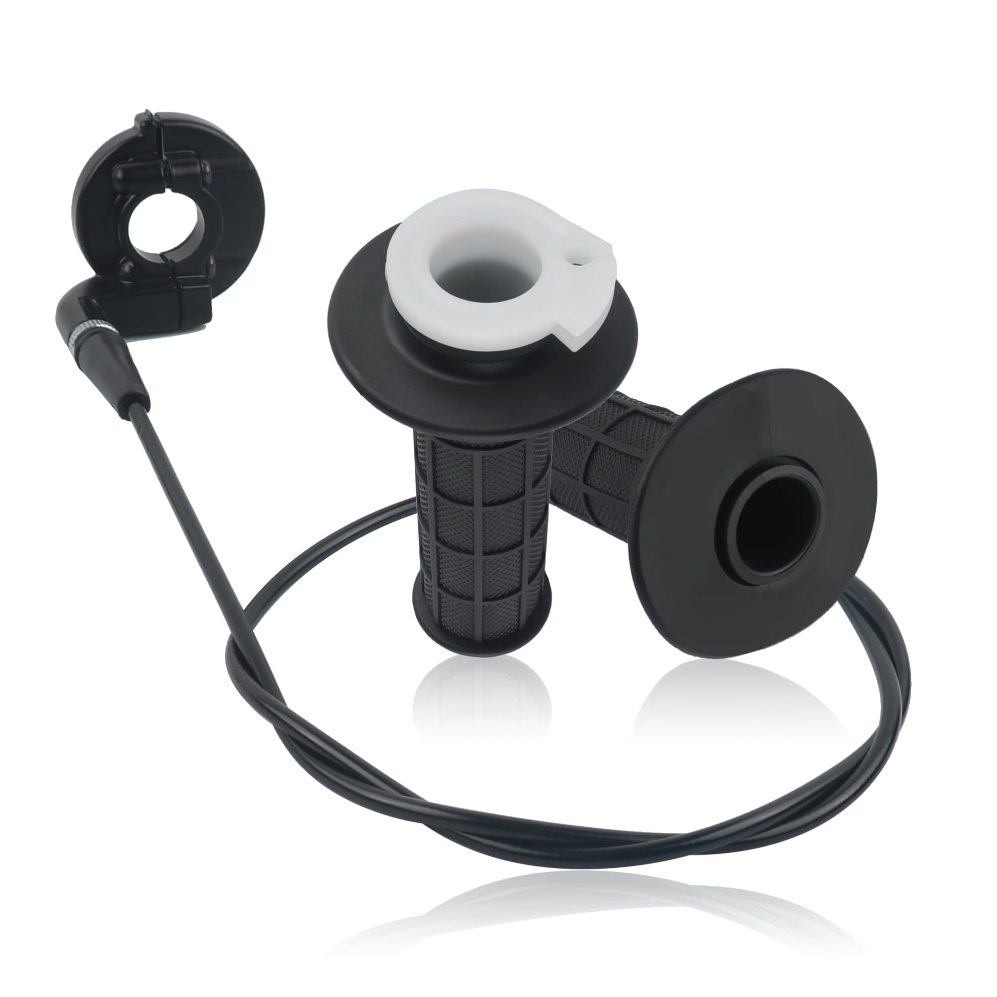 Ihotder Throttle Cable Kit,Motorcycle Handlebar Grips With Twist Throttle & 47' Throttle Cables,Universal Bike Throttle Assembly Compatible With 7/8' 110-250Cc Motorcycle Bike Atv