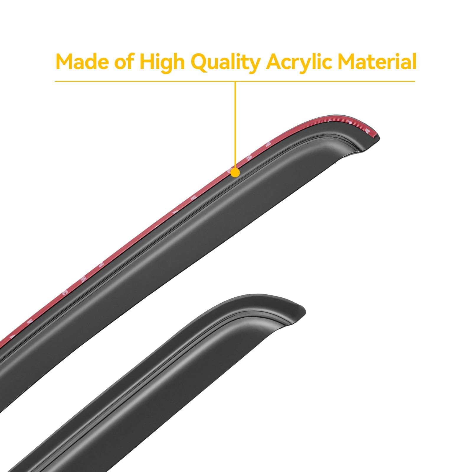 Cxdar Window Rain Guards For 1999-2011 Ford Ranger Supercab, In-Channel Vent Visors Shades Wind Deflectors For 99-08 Mazda B3000