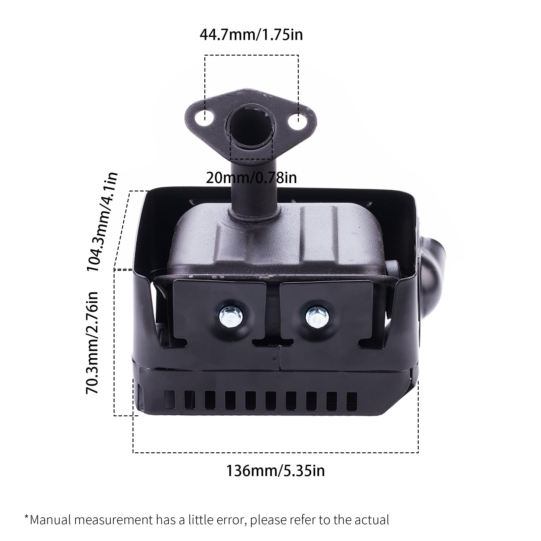 Mwmnun Exhaust Muffler Assembly 18310-Zf1-000 For 5.5 Hp 6.5 Hp Gx160 Gx200 Honda And Clone Gx120 159Cc 196Cc 212Cc Engine Motor