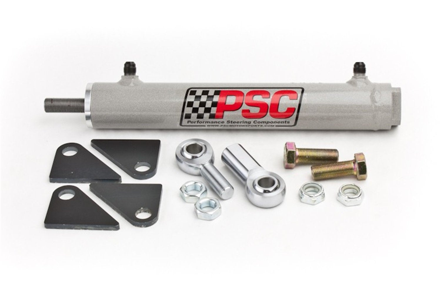 Psc Motor Sports Sc2200K Power Steering Assist Cylinder 1.5 Bore X 8 Stroke X .625 Rod W/Rod Ends And Mount Hardware Power Steering Assist Cylinder