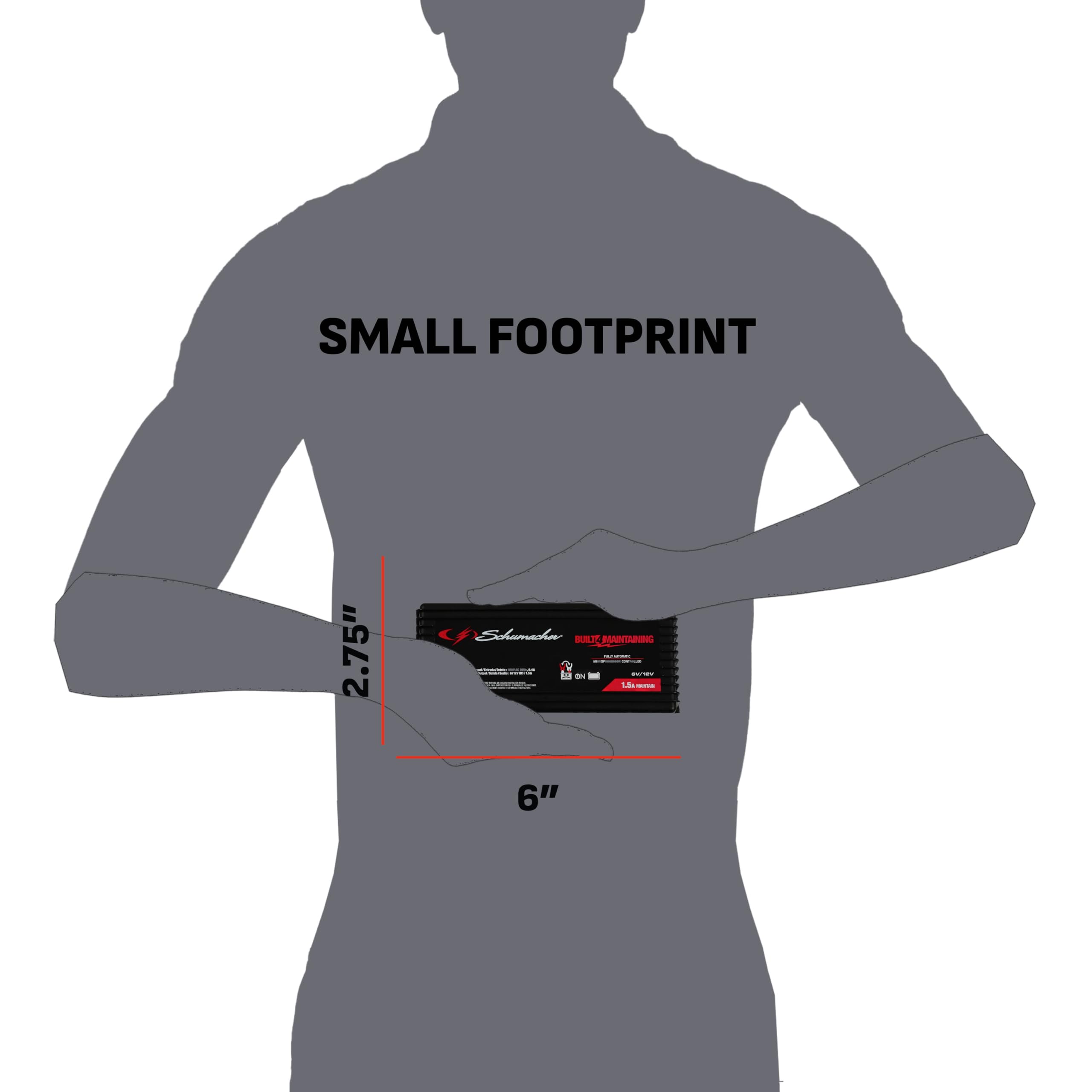 Schumacher Electric Battery Charger and Maintainer, 3-in-1, SC1319 - Fully Automatic, 1.5 Amp, 6 Volt and 12 Volt for Car, Power Sport and Marine Batteries