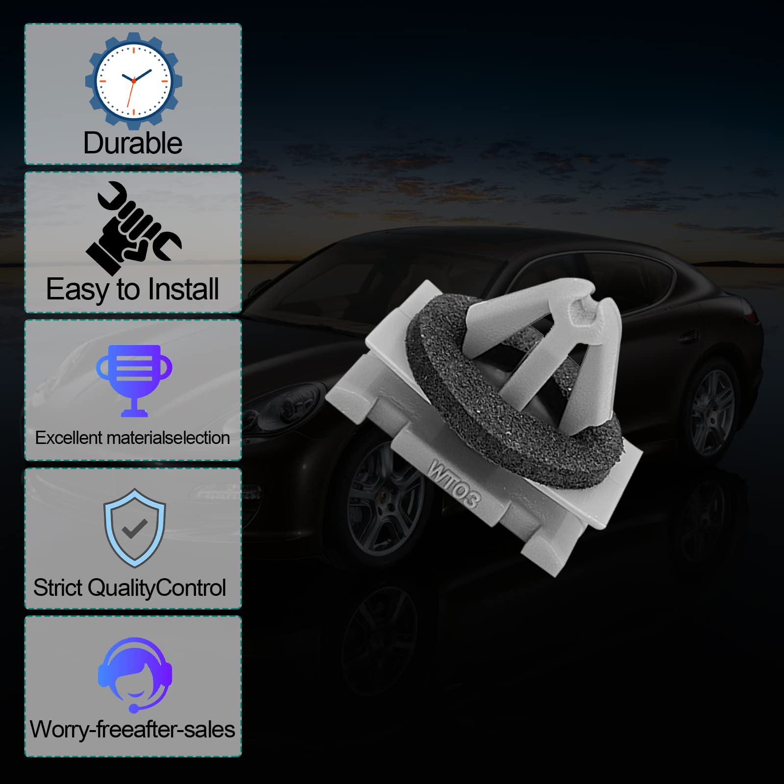 20Pcs Rocker Moulding Clip & Fender Exterior Trim Clips Compatible With Jeep Grand Cherokee Compass 68172491Aa 68271803Aa 68395627Aa Gm 11571175 19352782