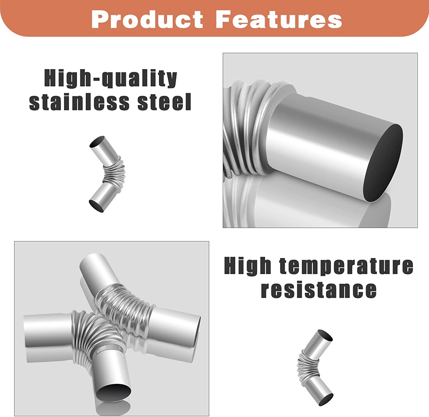 25Mm Air Parking Heater Exhaust Pipe Tube Elbow Connector Stainless Steel Windproof Cap Gas Water Heater With 2 Connector For Diesel Boat Heater